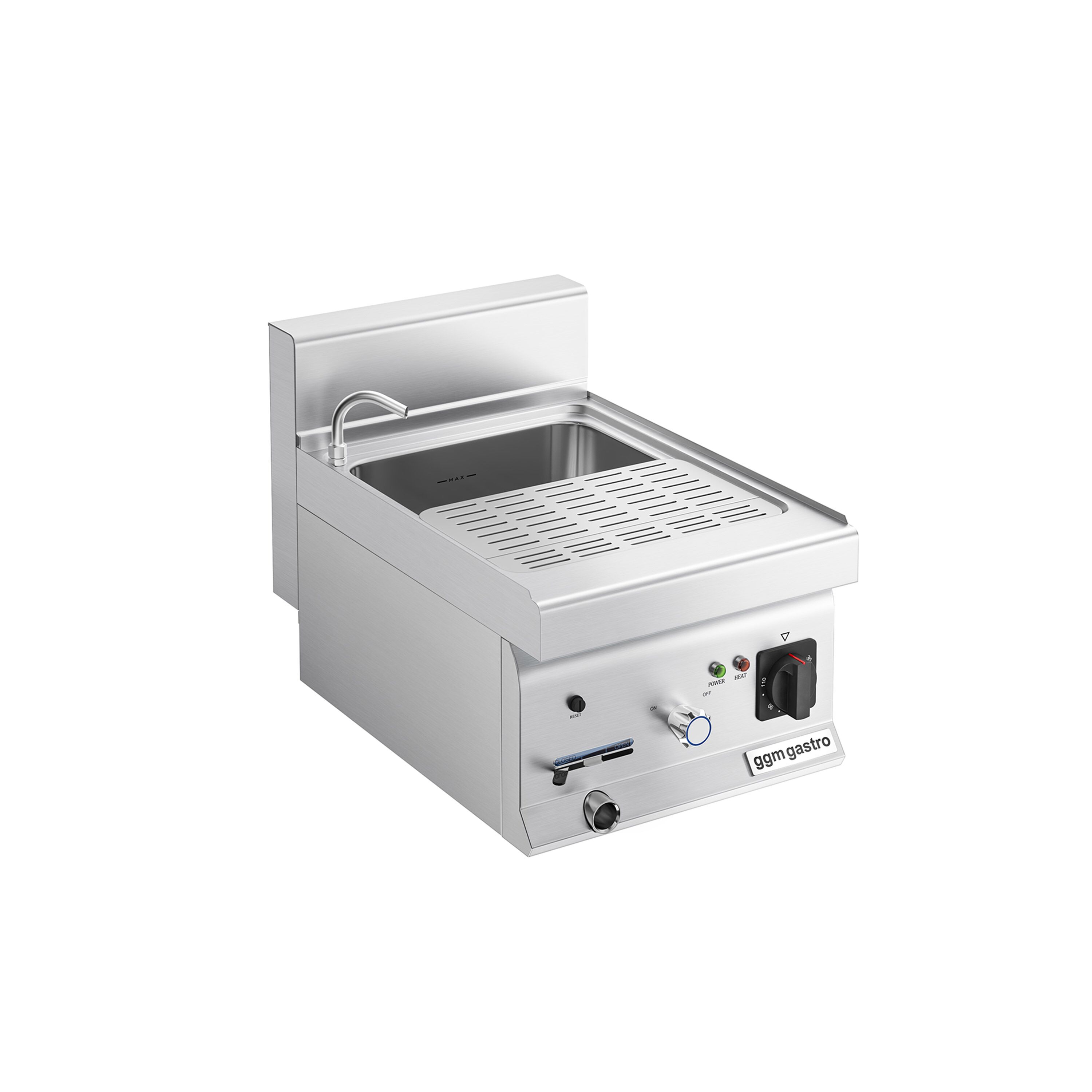Cuiseur à pâtes électrique avec robinet – 18 L – 4,5 kW