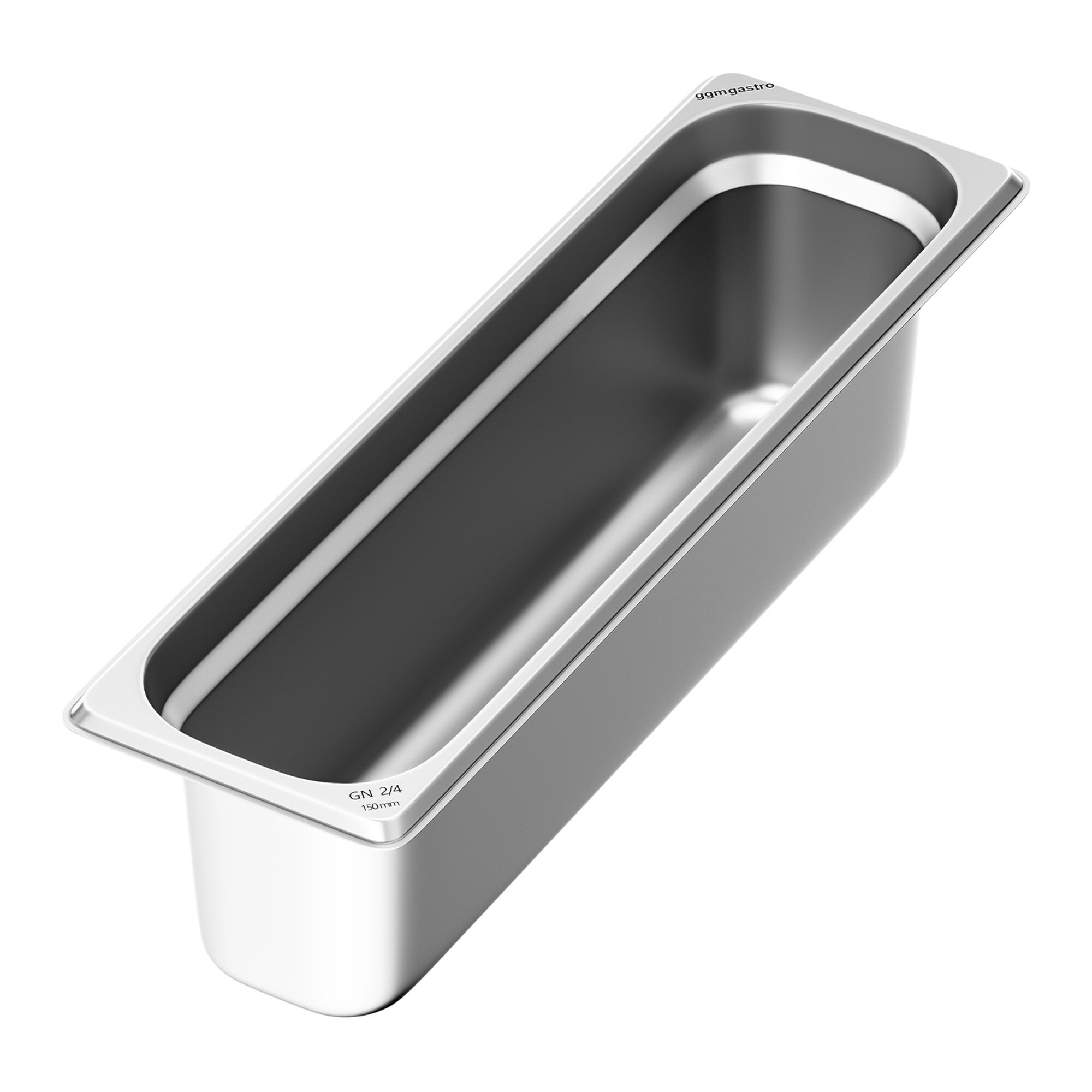 (6 pièces) Récipients en acier inoxydable GN 2/4 - Hauteur : 150mm