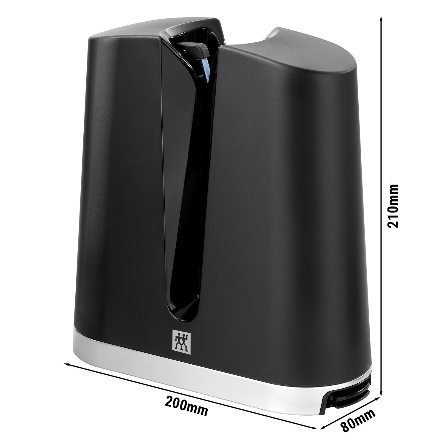 ZWILLING | V-Edge Knife Sharpener – Black - 80 mm - Ceramic V-rods - European & Japanese angles