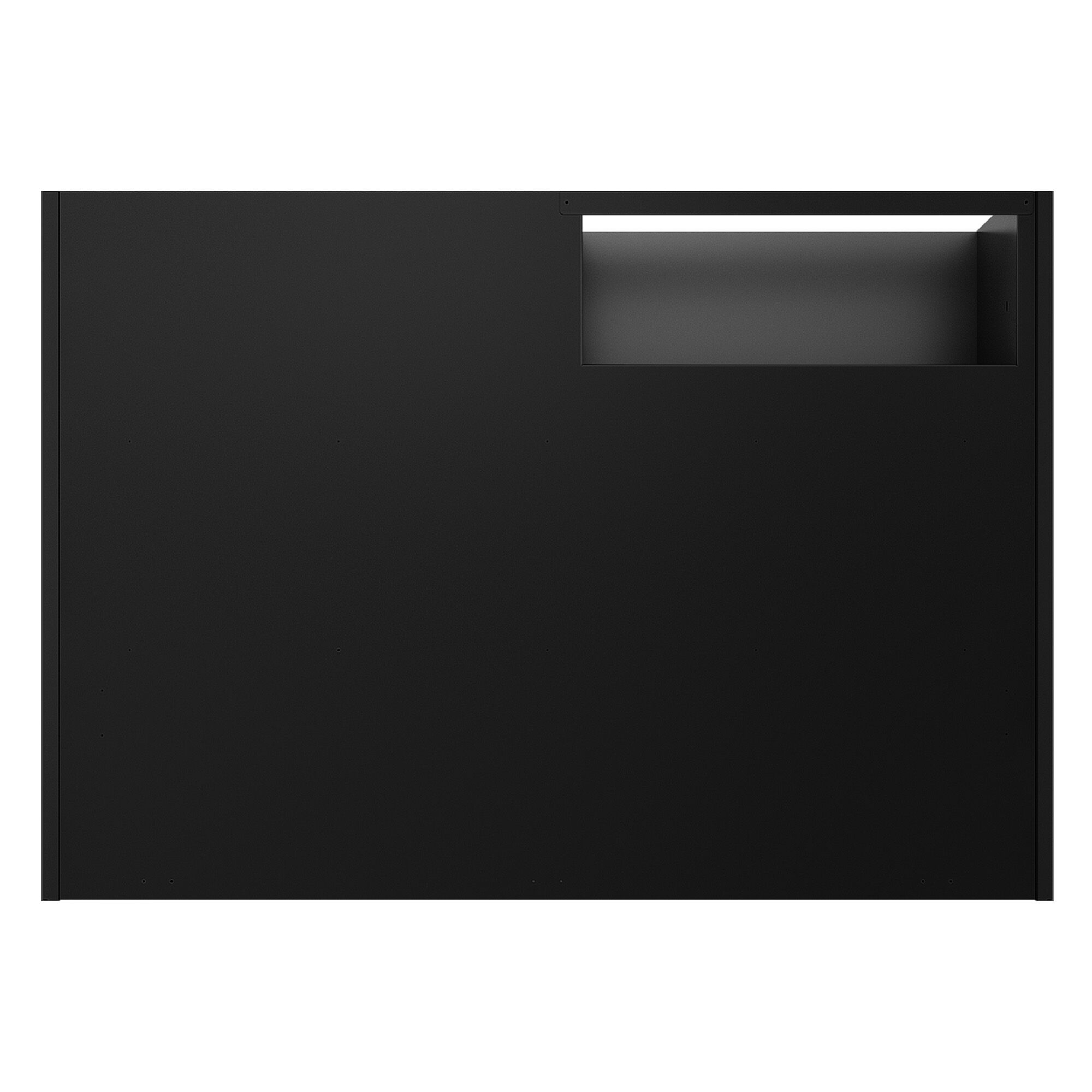 Vitrine murale de congélation pour supermarché - 1450 mm - 232 litres - avec 2 portes & 2 étagères - Noir