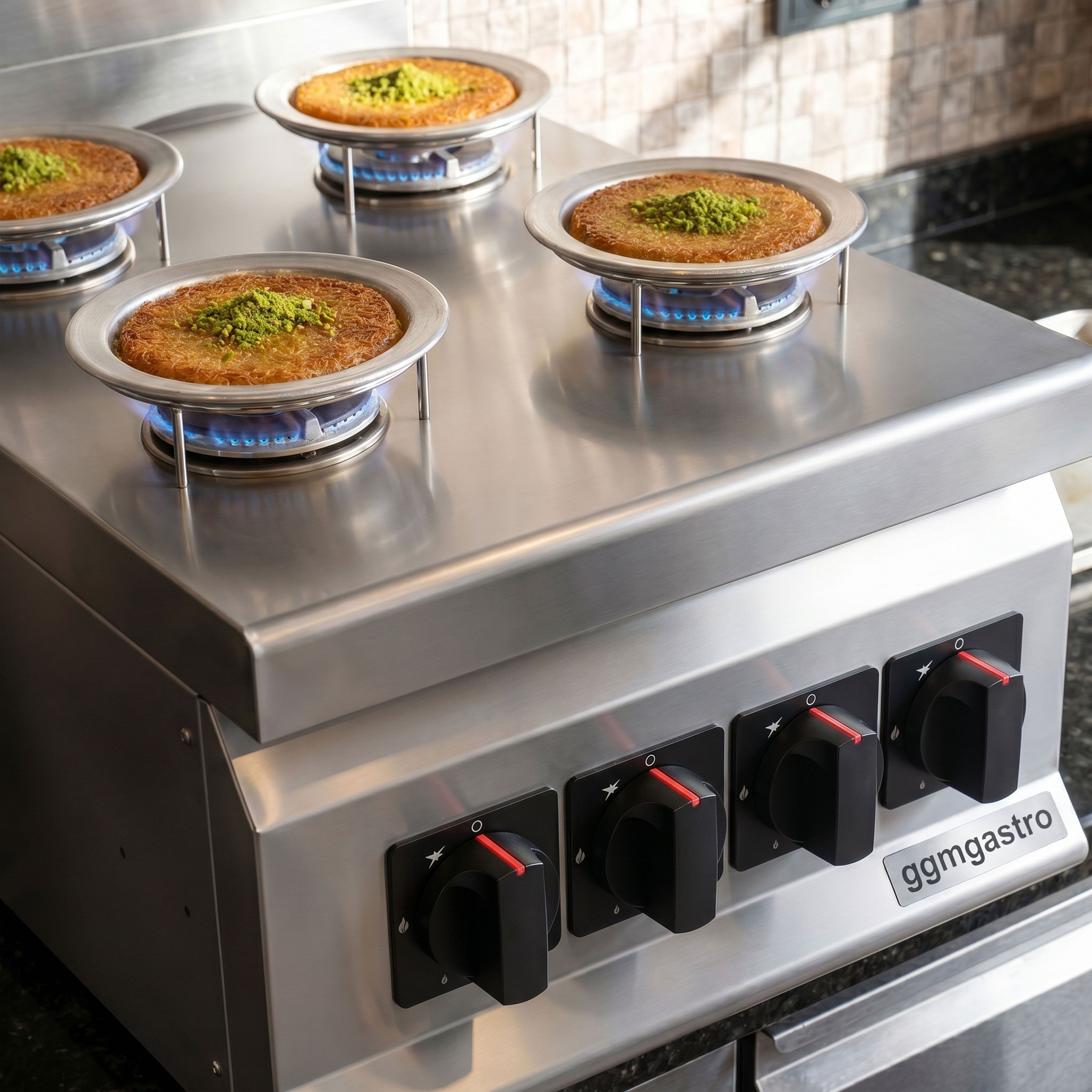 Künefe gas stove - 11 kW - 4 burners