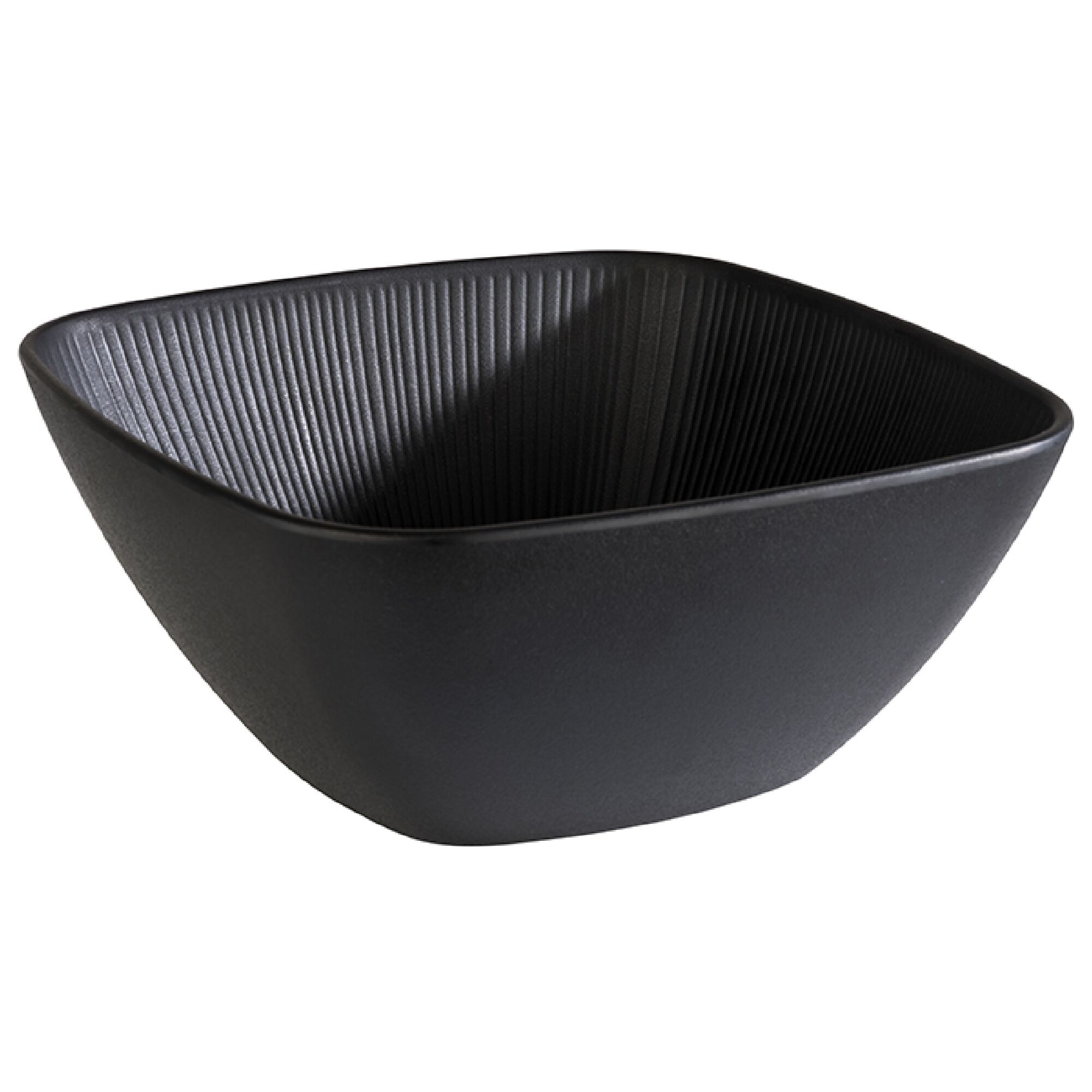 (6 pcs) Coupe - NERO - Mélamine - 3,5L - carré - lot de 6 - 250x250mm - Profondeur : 110mm - Noir