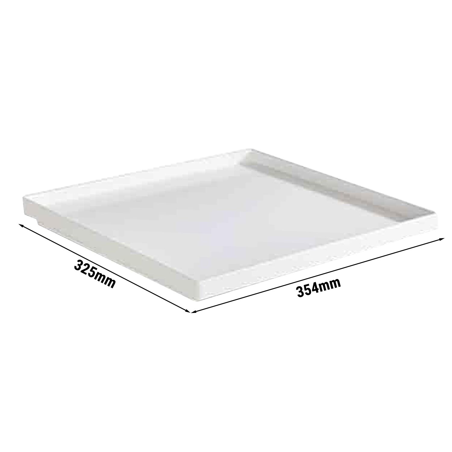 (6 pièces) Plateau GN 2/3 – ASIA PLUS – Mélamine – Hauteur : 30 mm – Blanc