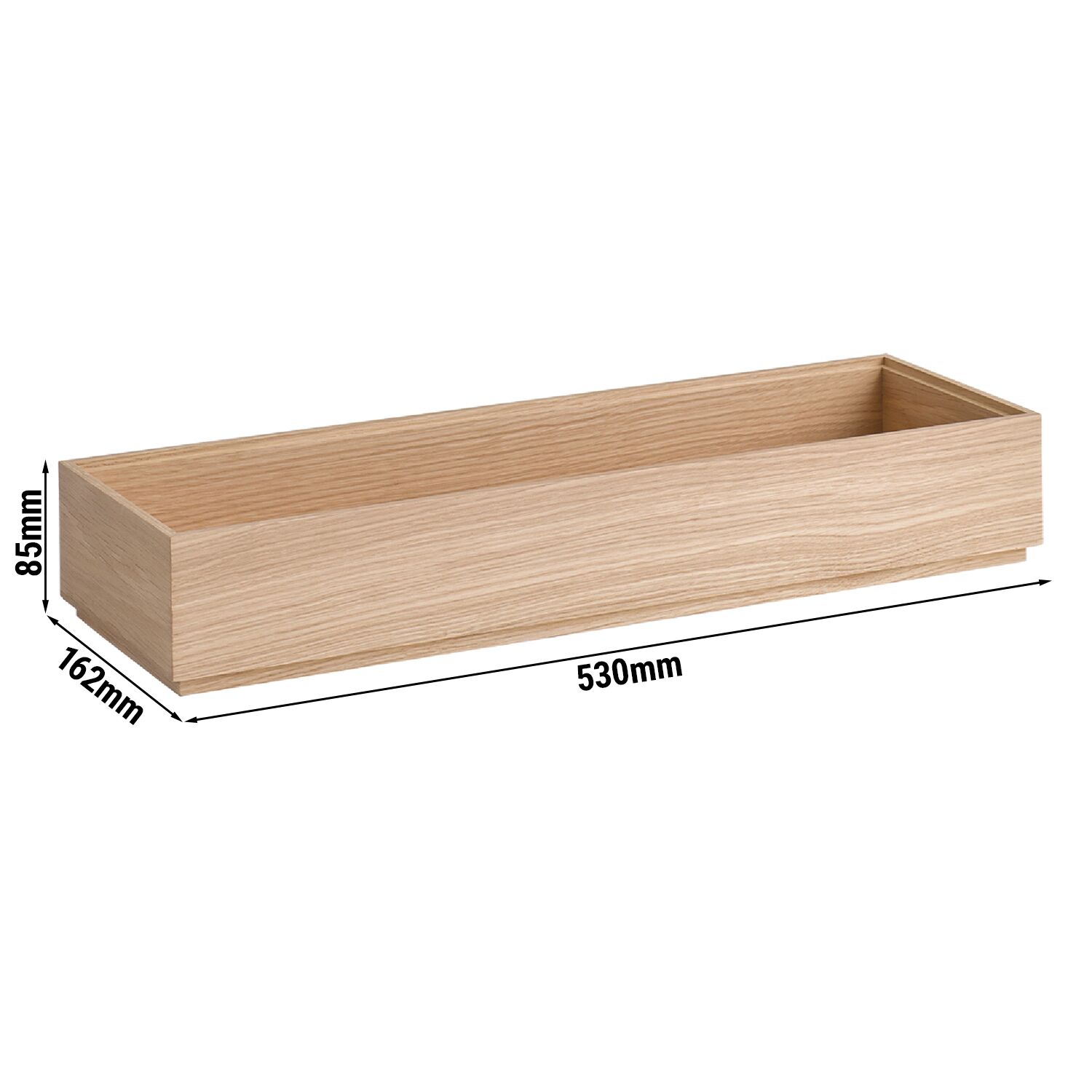 Caisse pour buffet - VALO - Hauteur:85mm - Bois d’acacia - Brun - compatible avec GN 2/4