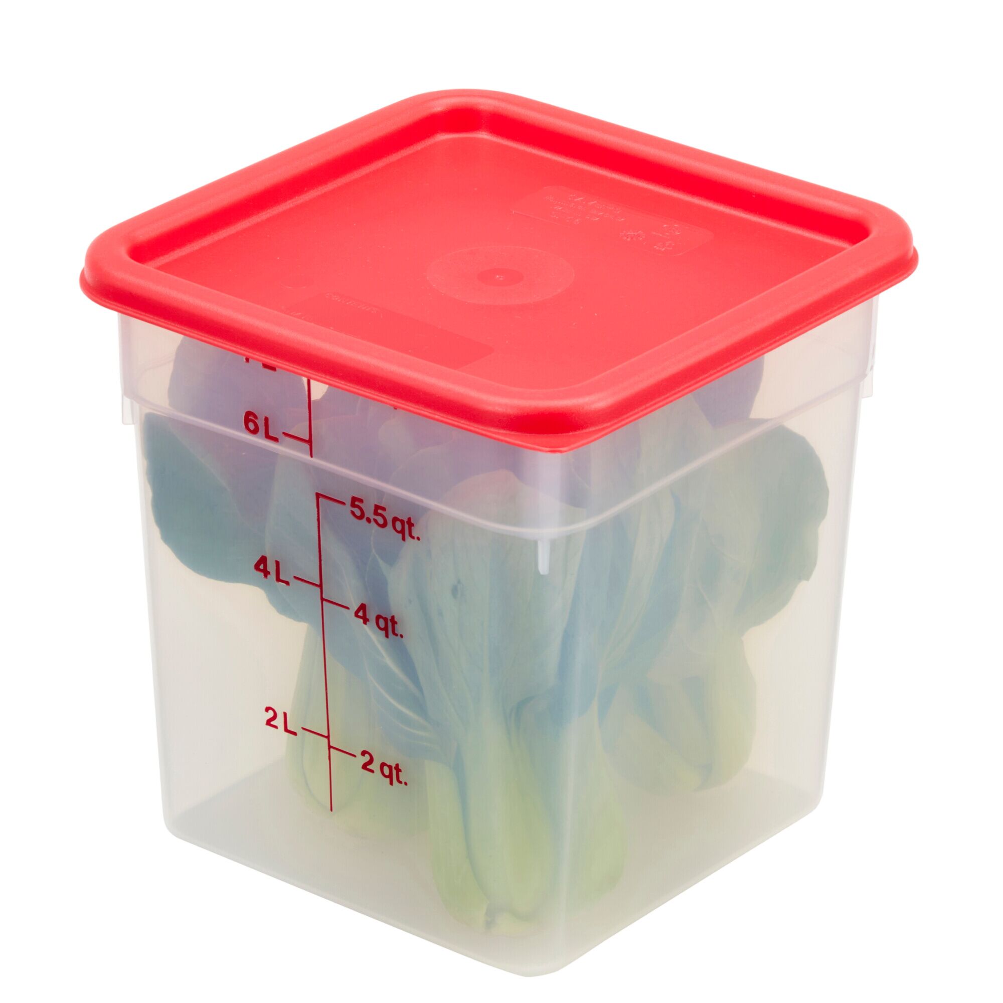 (6 pièces) CAMBRO | CAMSQUARES® – Récipient – 7,6 litres – transparent
