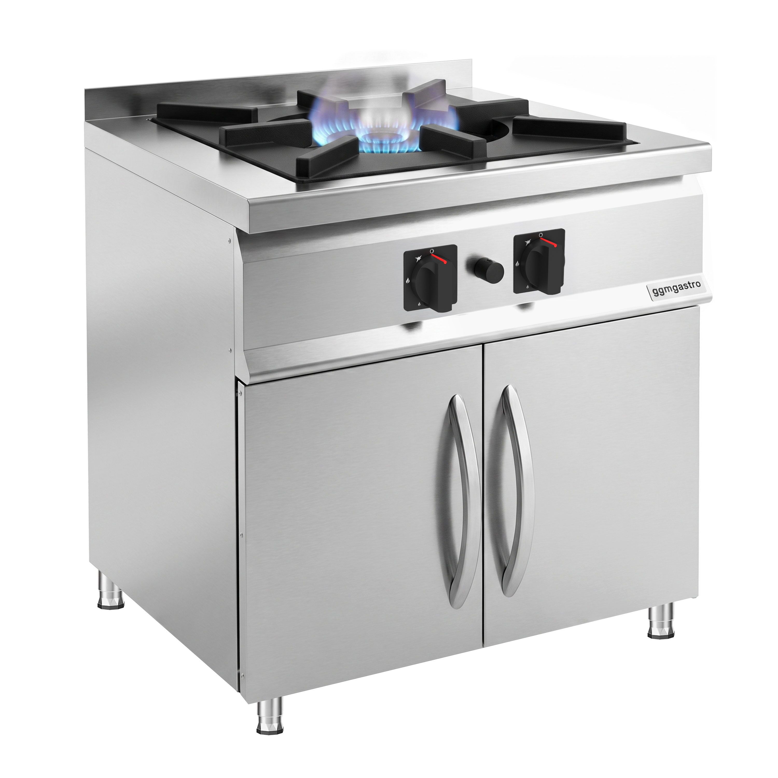Cuisinière à gaz Tantuni - 24 kW - 1 brûleur - incl. soubassement avec 2 portes
