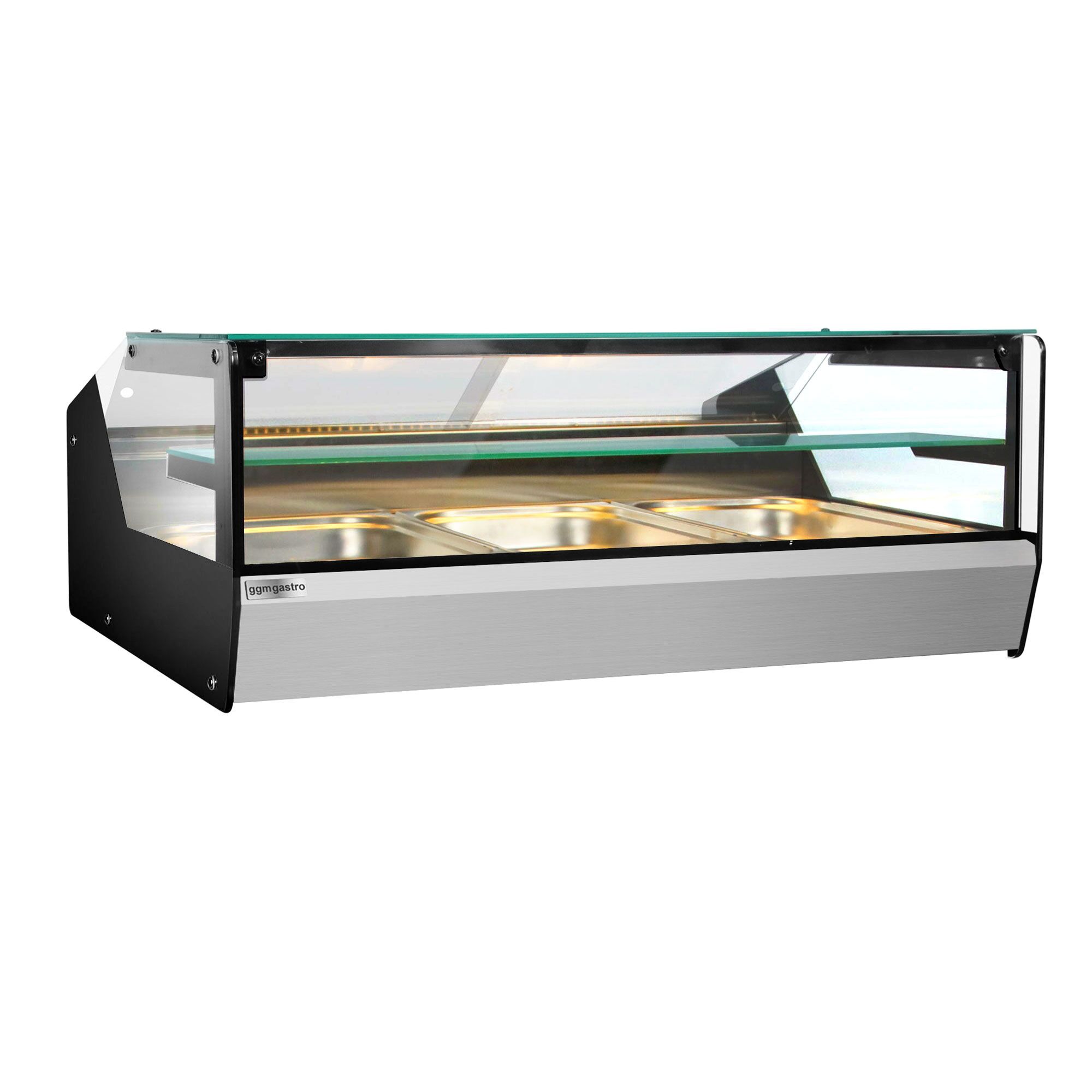 Vitrine chauffante – 1000 mm – 400 watts – 3 × GN 1/1