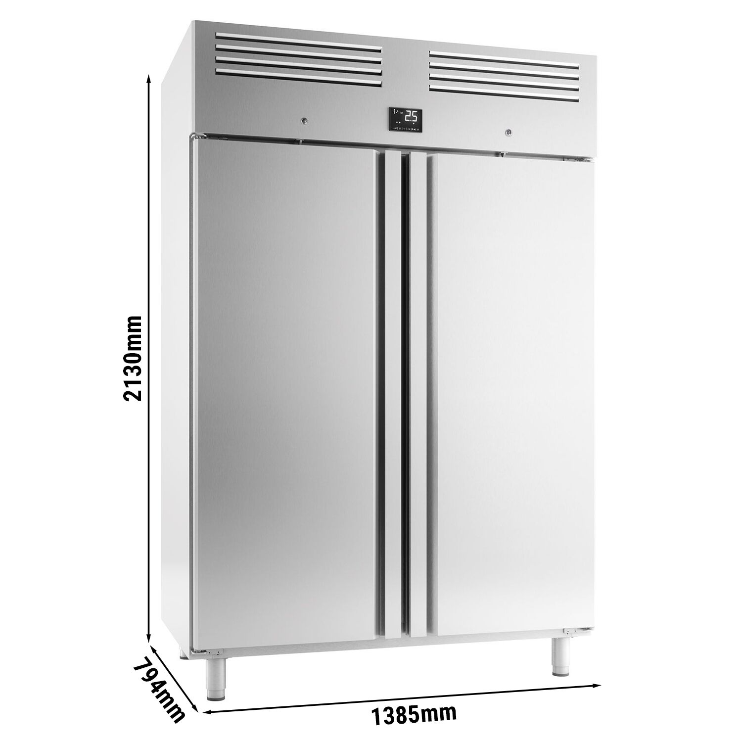 Armoire pâtissière positive Inox AISI 304 - EN 600x400 - 1240 L - avec 2 portes & Glissières