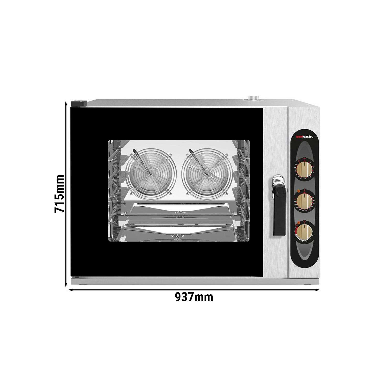 Electric Commercial Combi Oven - Manual Controls - 5x GN 1/1 - incl. Mounting brackets