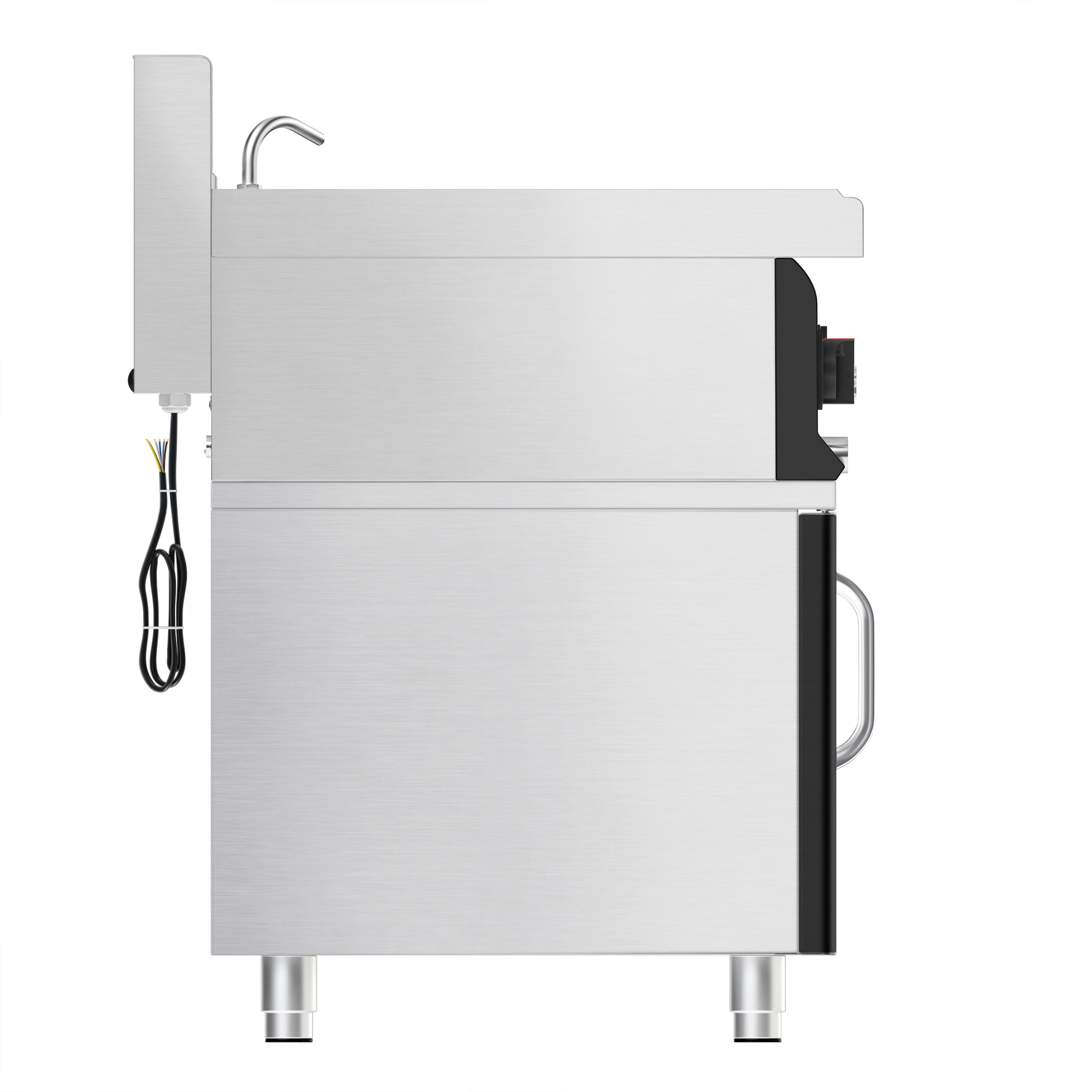 Cuiseur à pâtes électrique avec robinet – 2 × 26 L – 12 kW – incl. soubassement avec 2 portes