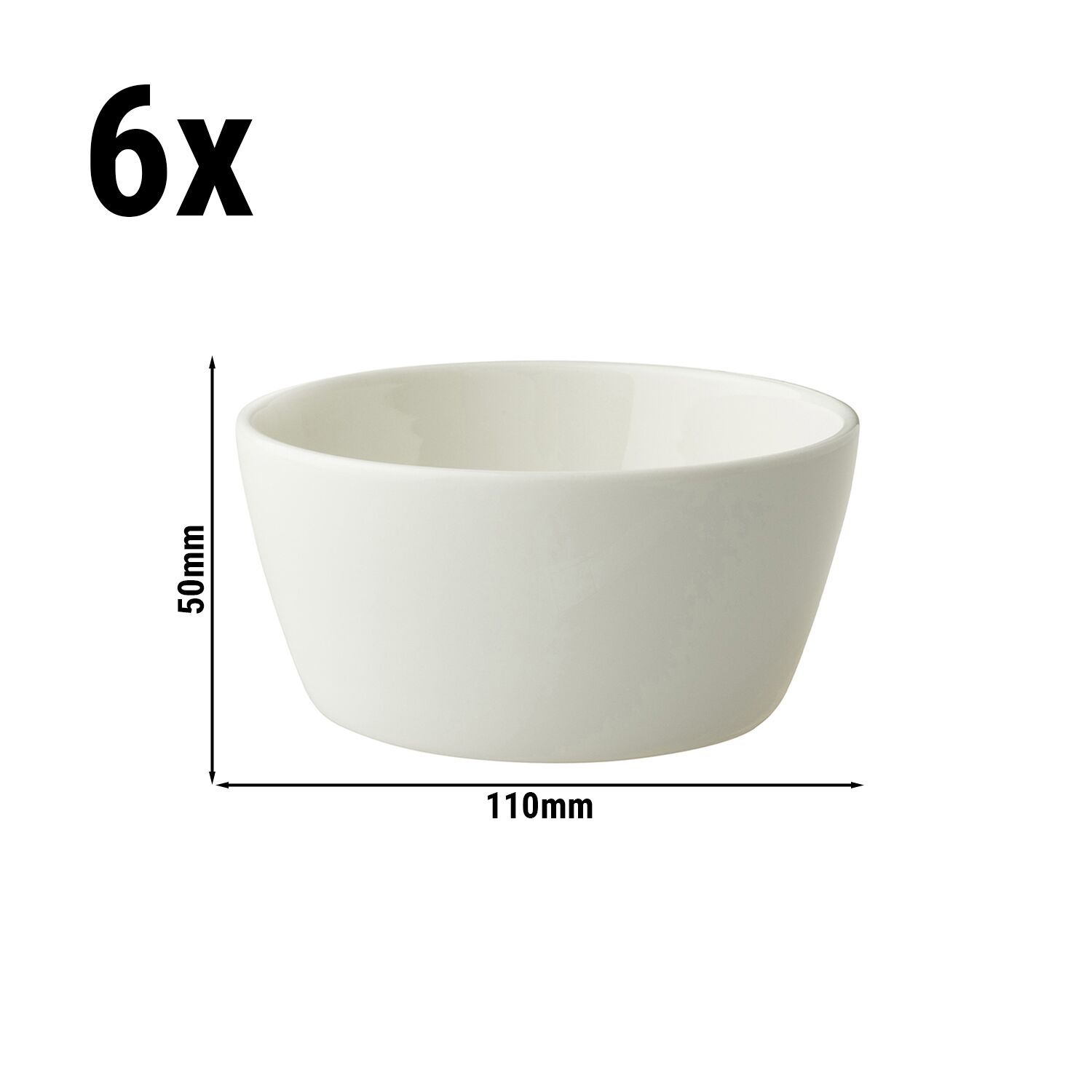 (6 pcs) Coupe LUX - Maastricht - Porcelaine - 250ml - Ø 110mm - Ivoire