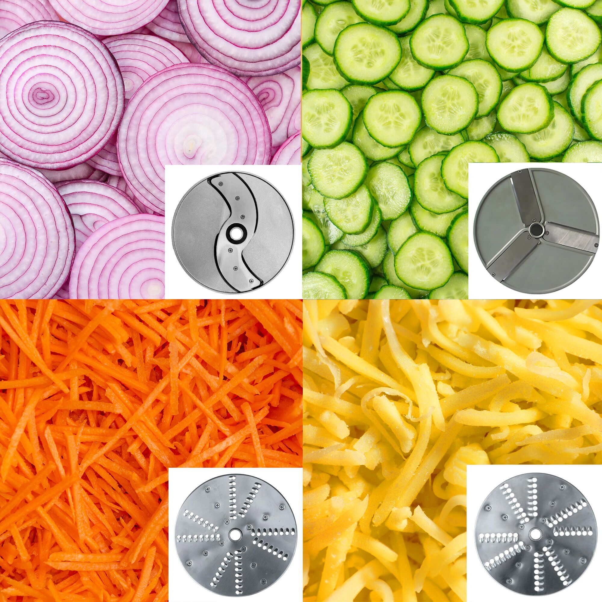 Coupe-légumes électrique – 800 watts – incl. 3 disques de coupe