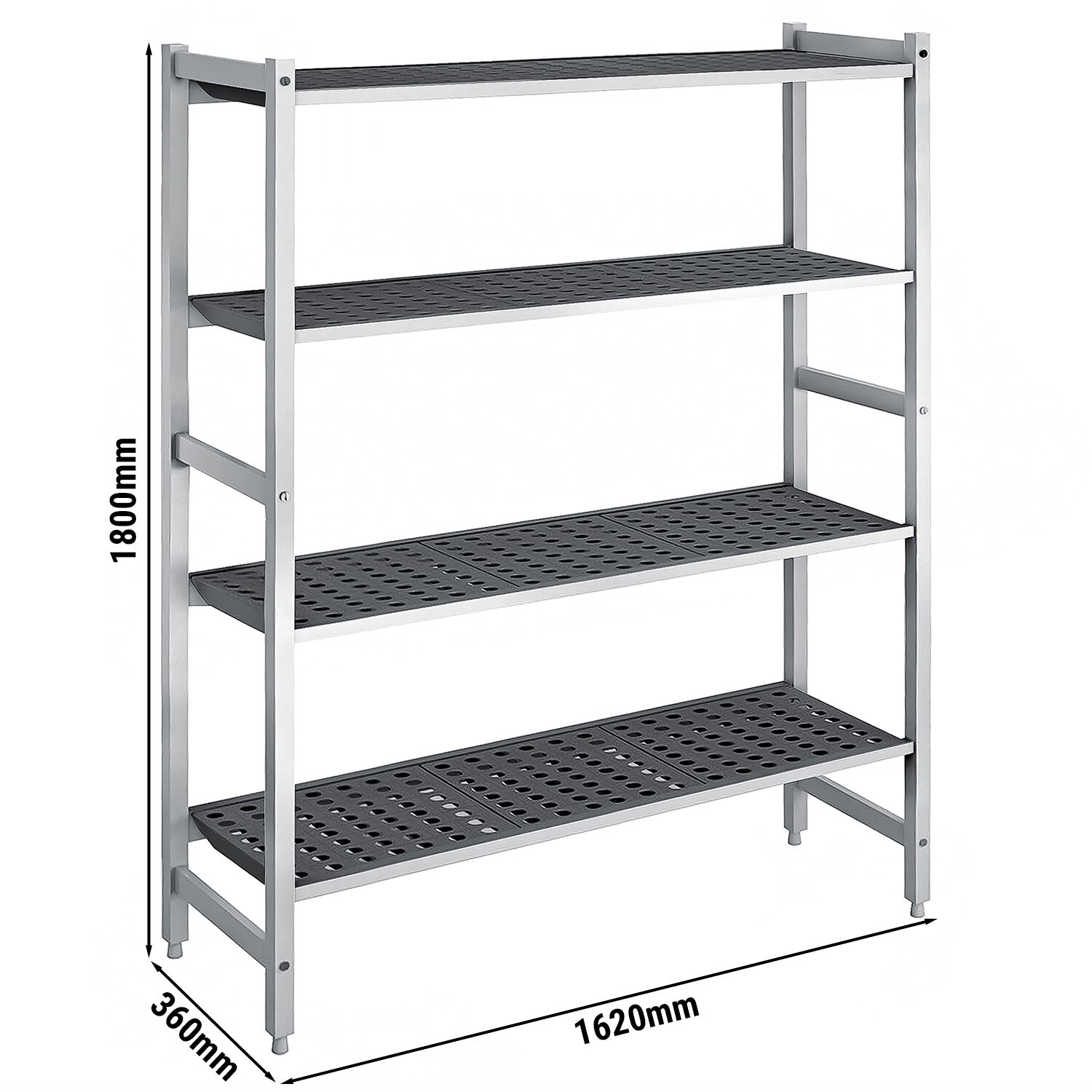 Aluminium Grundregal - 1620x1800mm - Tragkraft: 900 kg