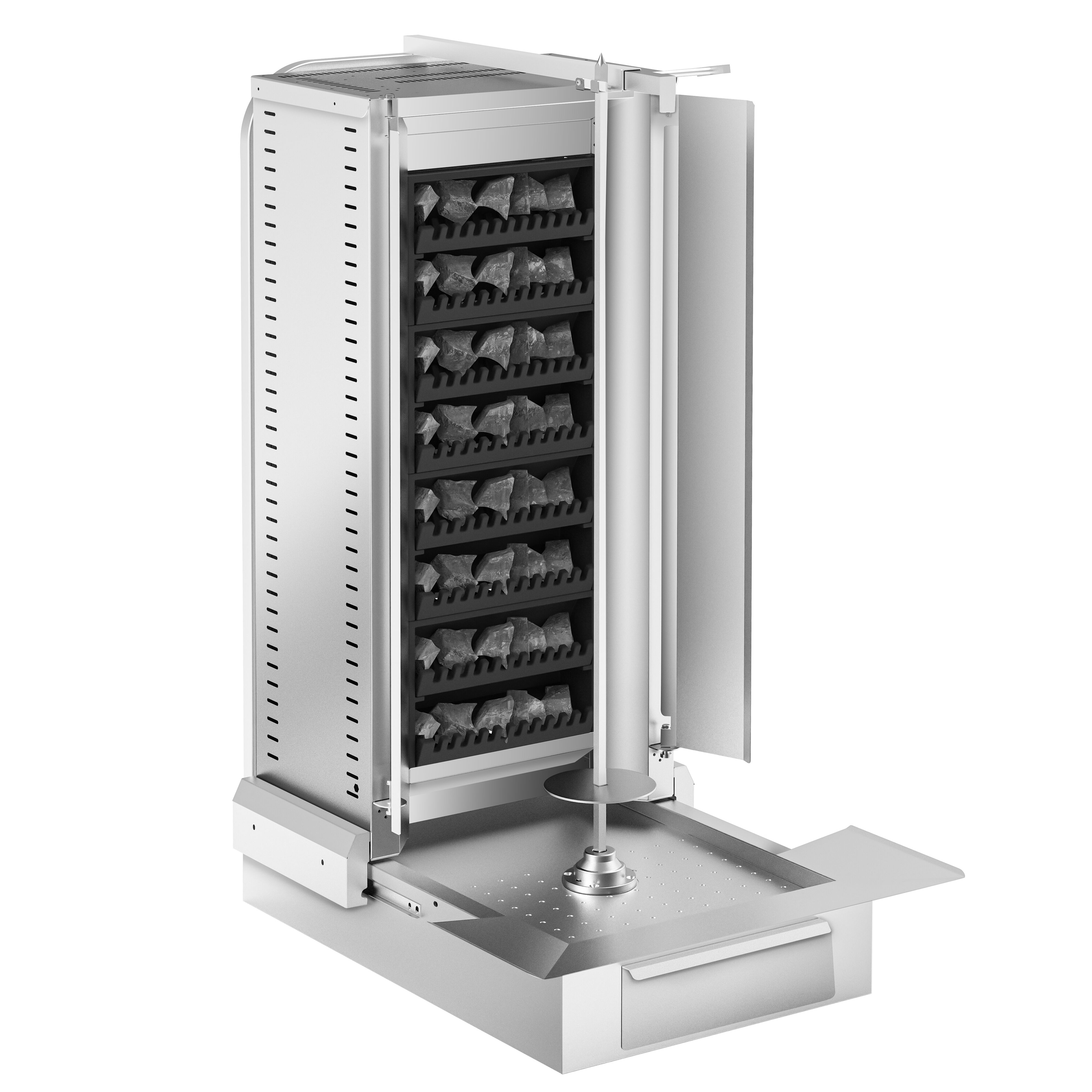Gas Doner Kebab Grill (Shawarma/Gyros) - 4 Burner - 20kW - incl. 2 splash guards