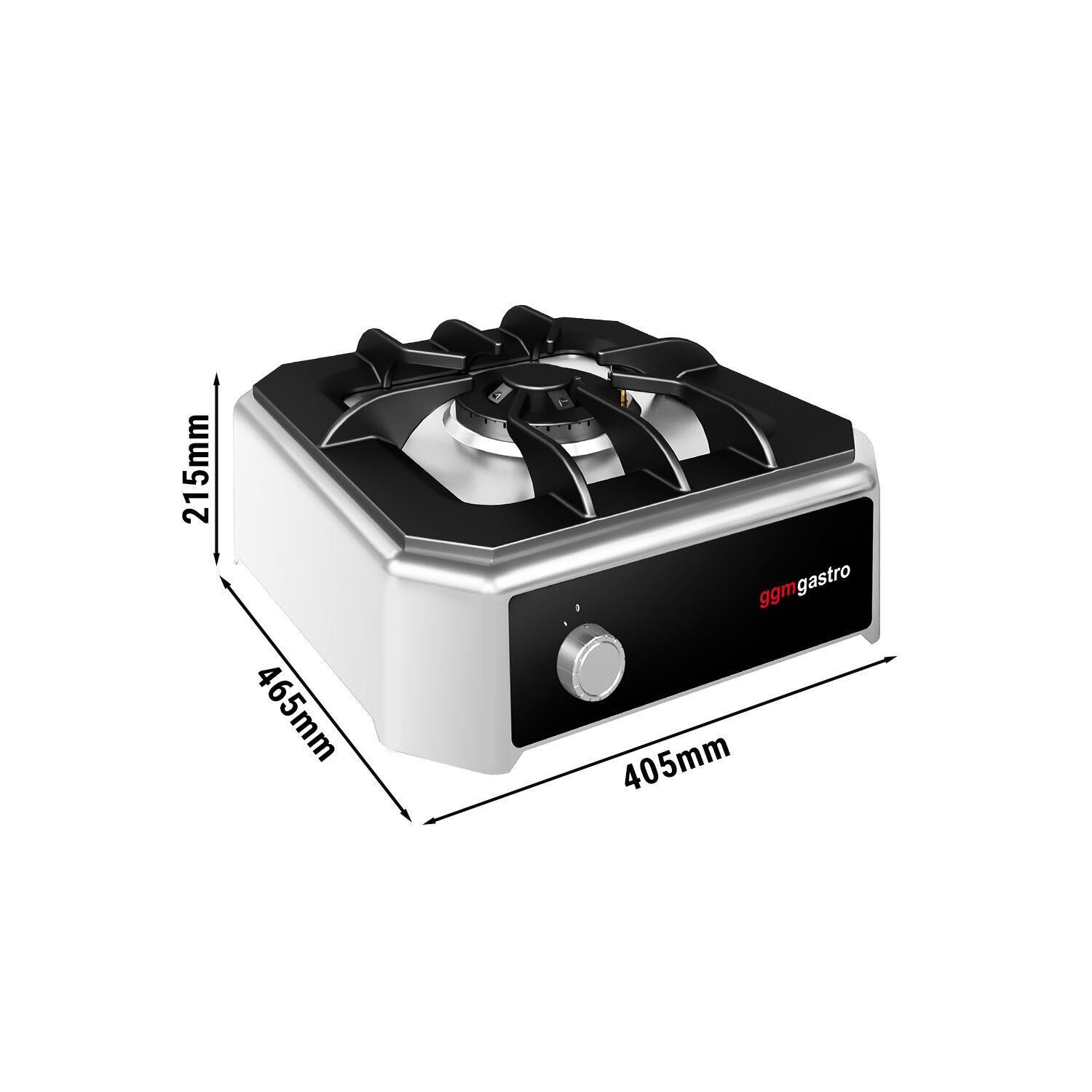 Réchaud à gaz à poser - 3,5kW - 1 brûleur double