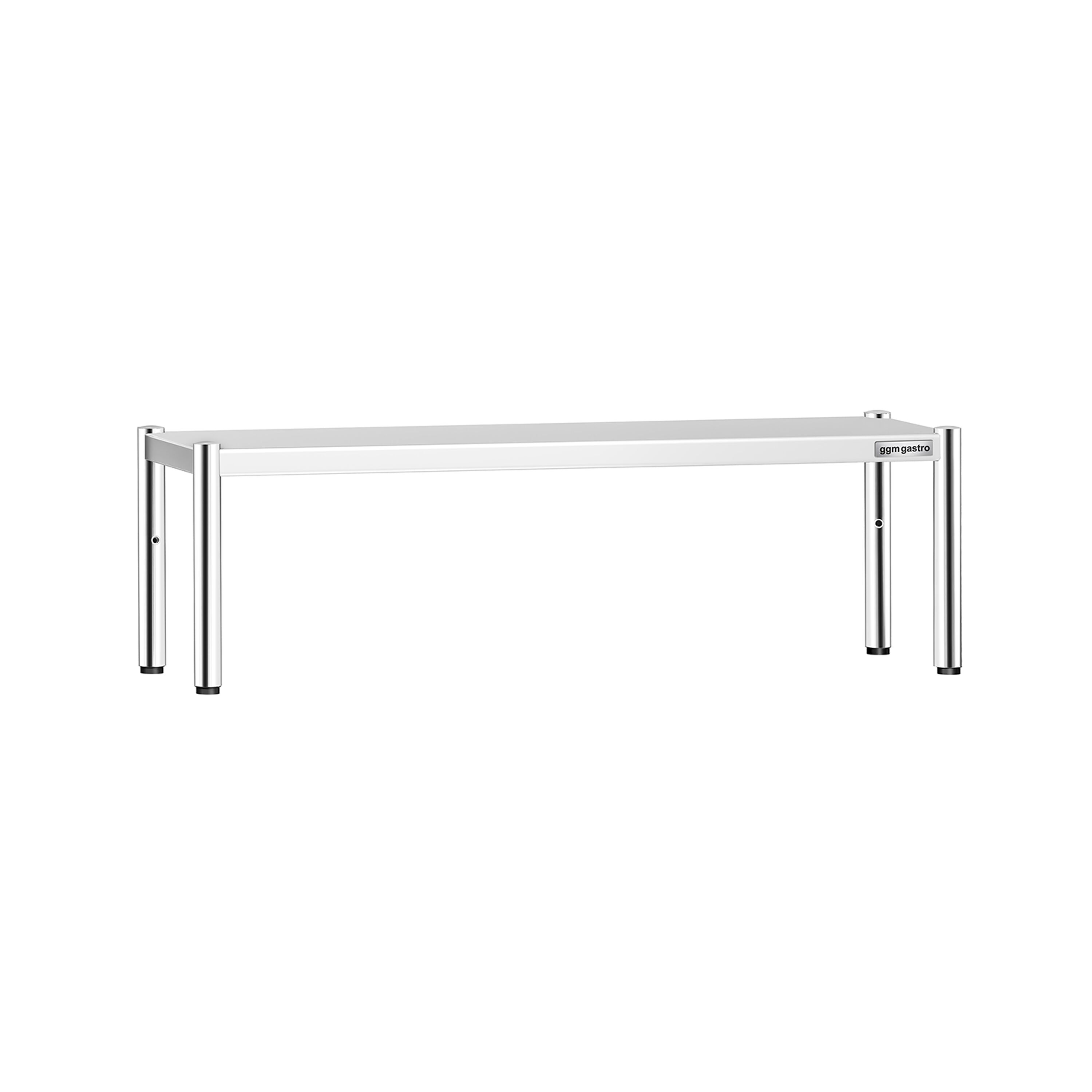 Étagère supérieure en inox – 1 niveau – 1600 × 370 mm – hauteur réglable