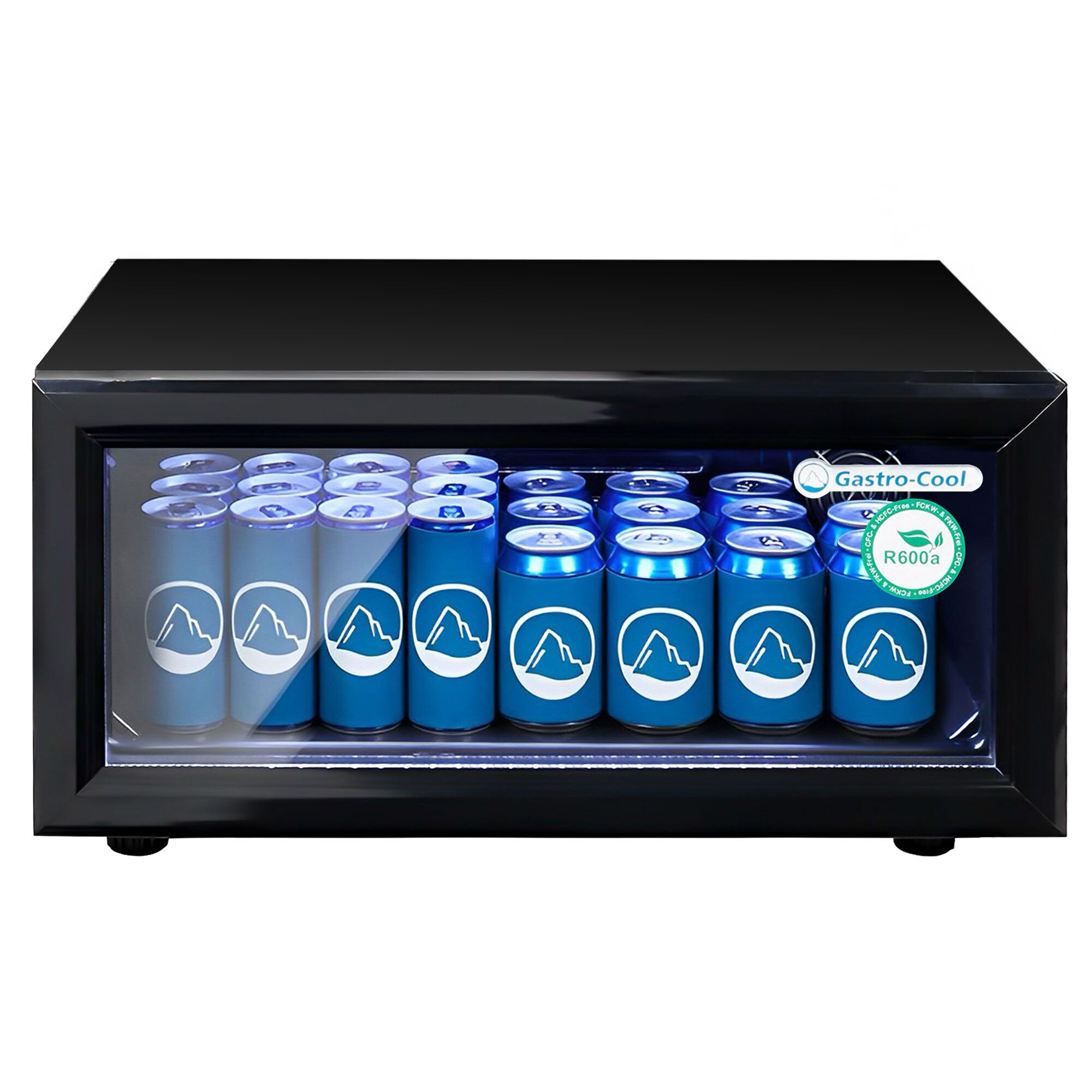 GASTRO-COOL | Armoire réfrigérée vitrée positive - 25 L - avec 1 porte vitrée - Noire