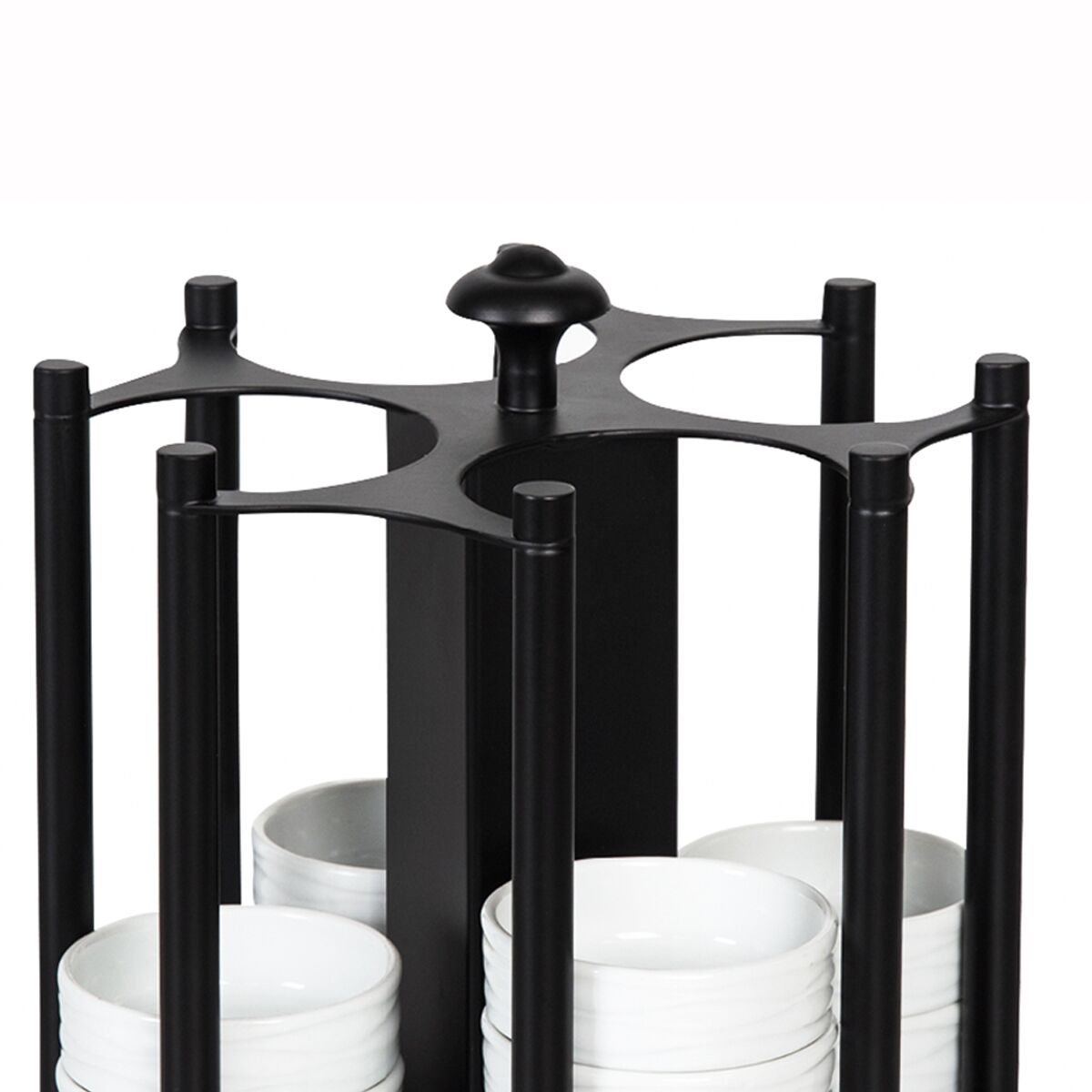 Jam Etagere / Buffet Stand - rotating - Stainless steel, powder-coated - Black - Height: 170mm
