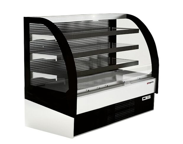 Commercial multideck display fridge - Open front - 1875mm - 548L - with 3 shelves - solid rear