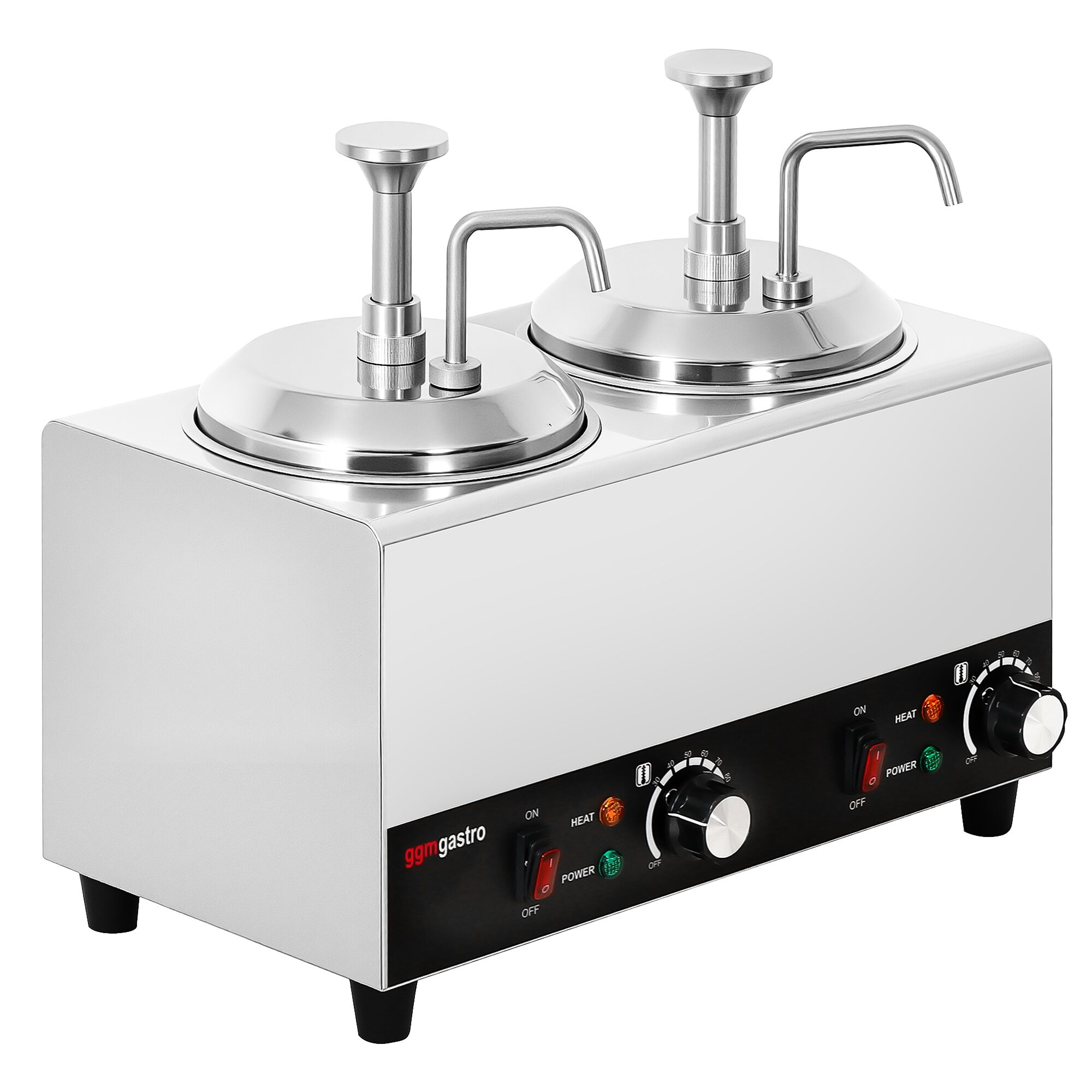 Distributeur de sauces chauffant - 1,2 kW - 2x 1,7 litres - incl. insert