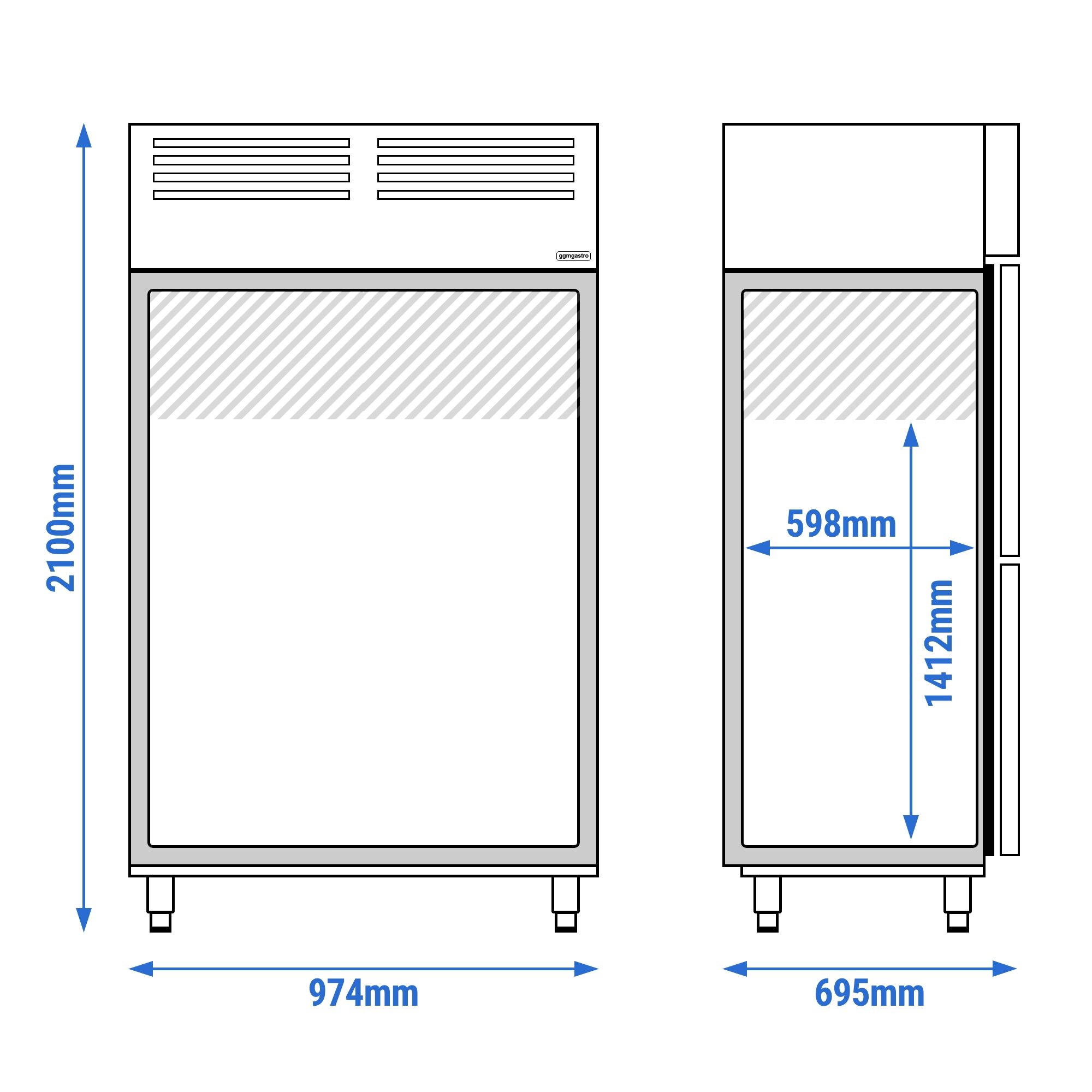 Armoire réfrigérée positive Inox AISI 304 PREMIUM PLUS - GN 1/1 - 745 L - avec 3 portes & 9 grilles GN 1/1
