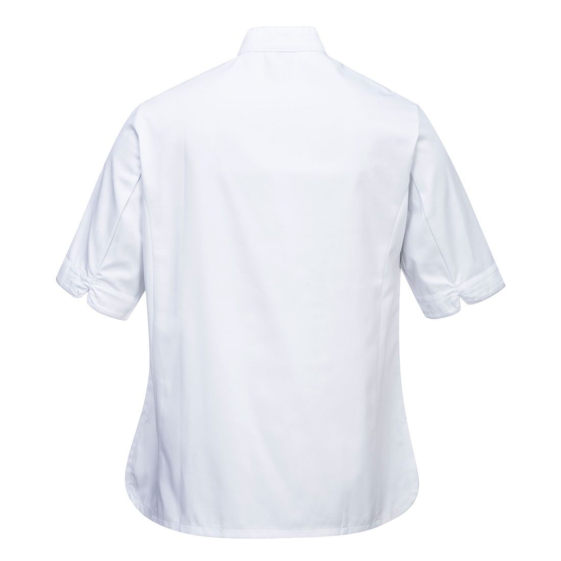 (5 pièces) Veste de cuisine femme à manches courtes - Blanc - Taille : L