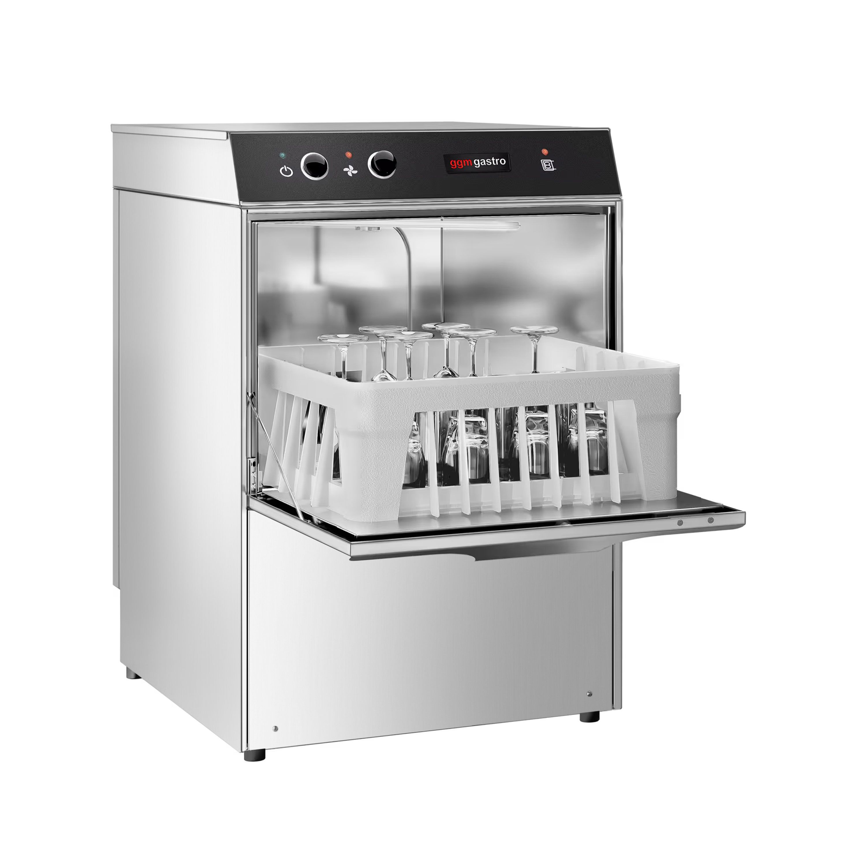 Lave-verres professionnel - Mécanique - 2,97kW - avec pompes à détergent, de liquide de rinçage et de vidange