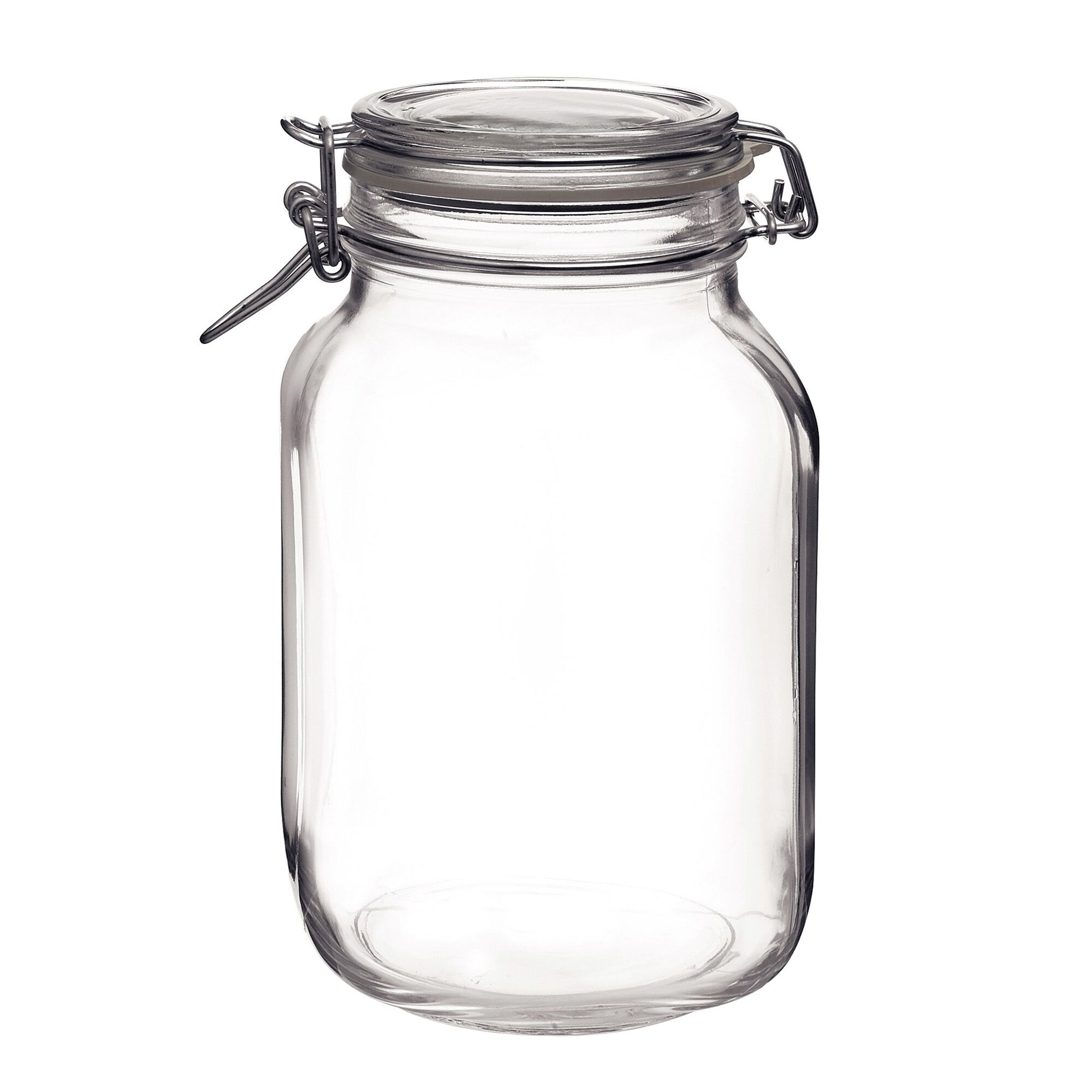 (6 pcs) Bocal hermétique Bormioli Rocco - DUBLIN - 2L - fermeture à étrier