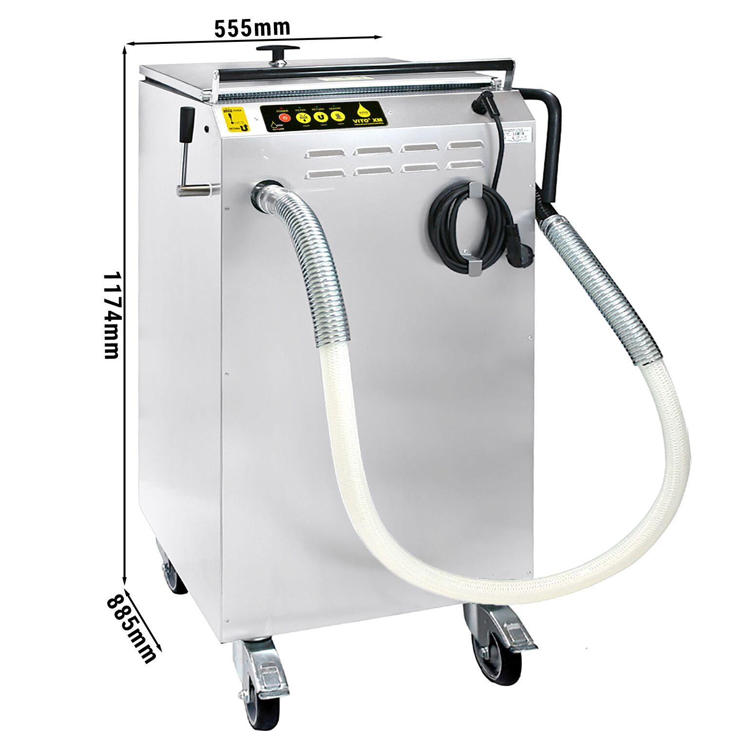 VITO | Commercial XL Vacuum Fryer Oil Filter System - 30 L/min - for fryers up to 120 L