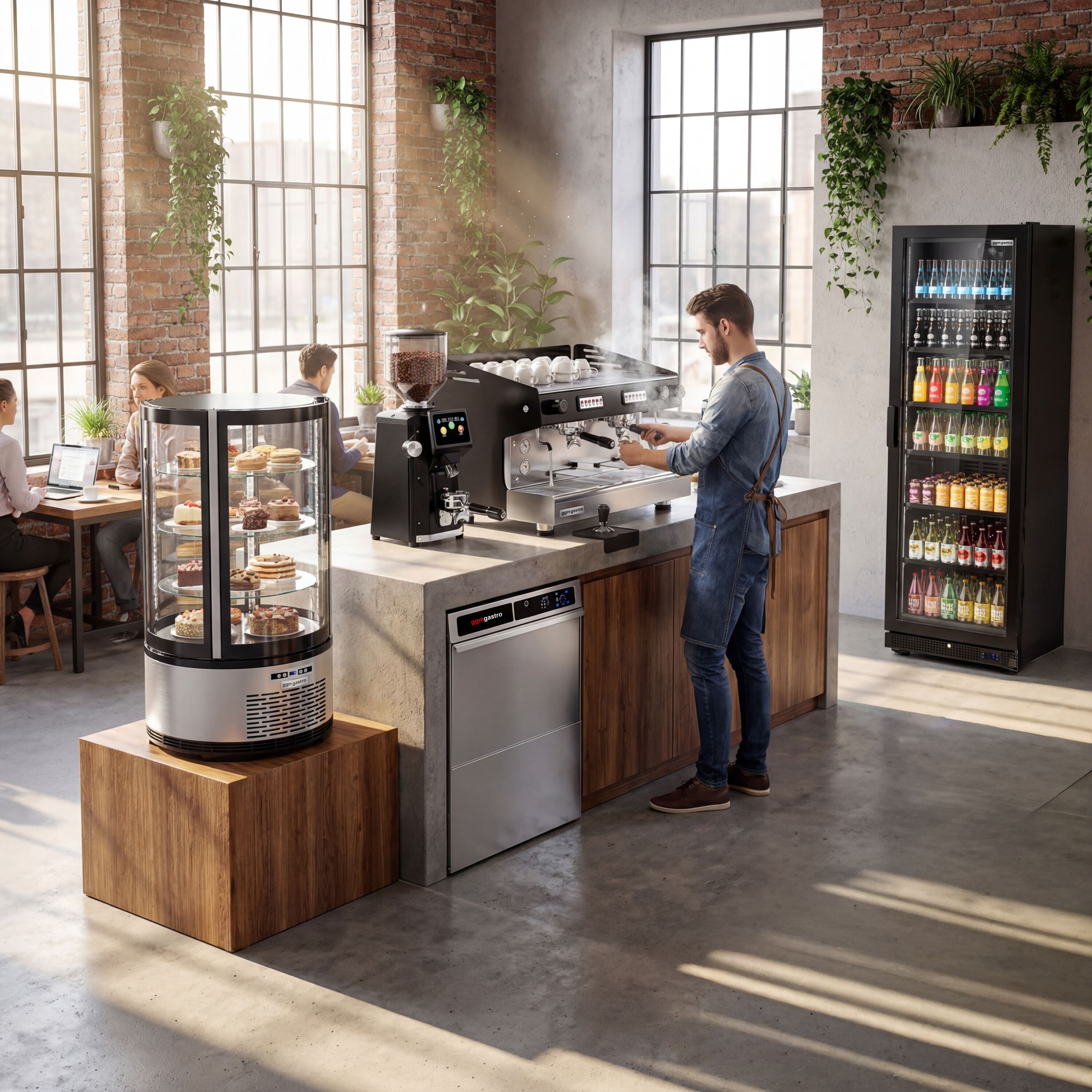 Lave-verres professionnel - Tactile - 3,30kW - avec pompes à détergent, de liquide de rinçage et de vidange