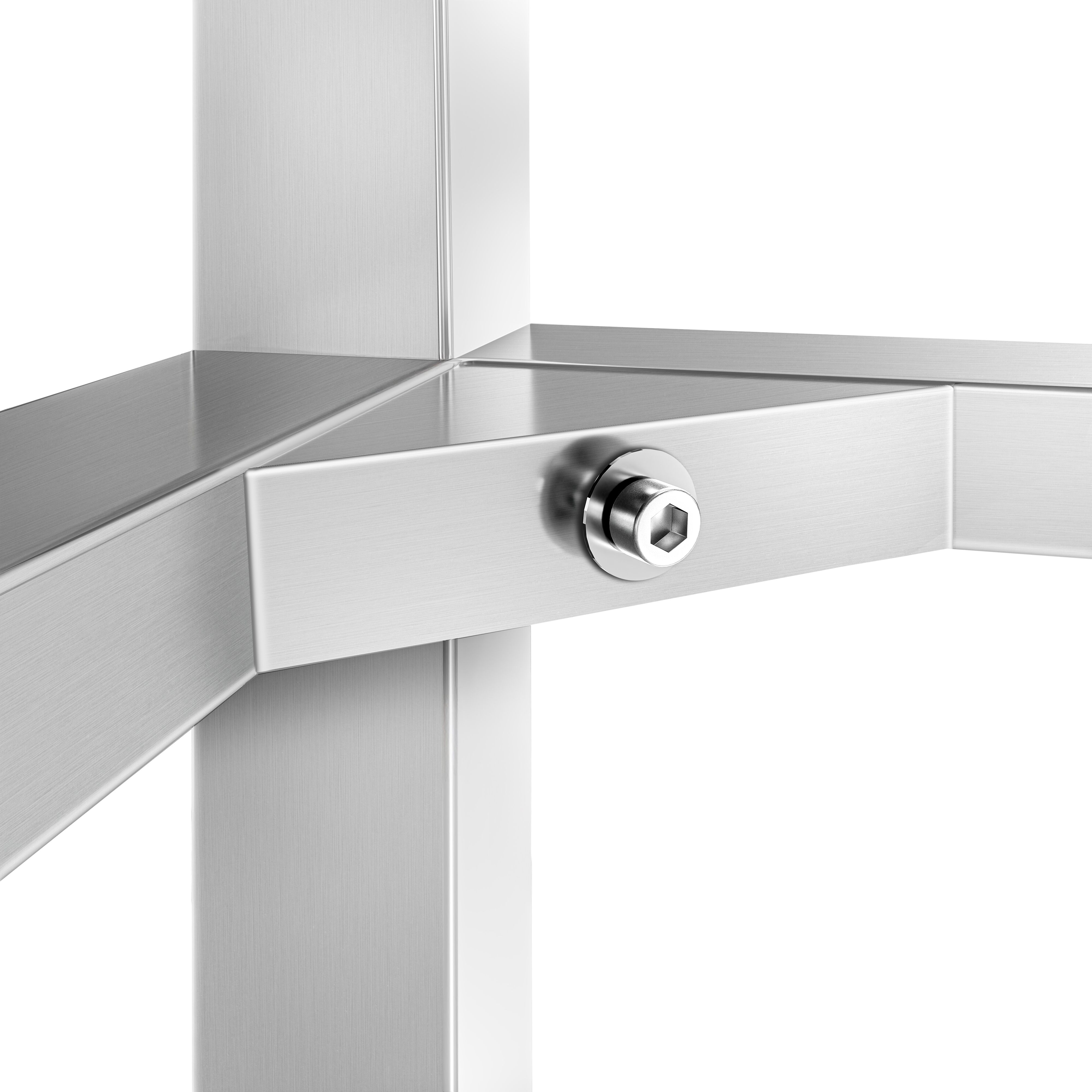 Table de travail en inox PREMIUM – 2000x800 mm – avec tablette inférieure et renforts