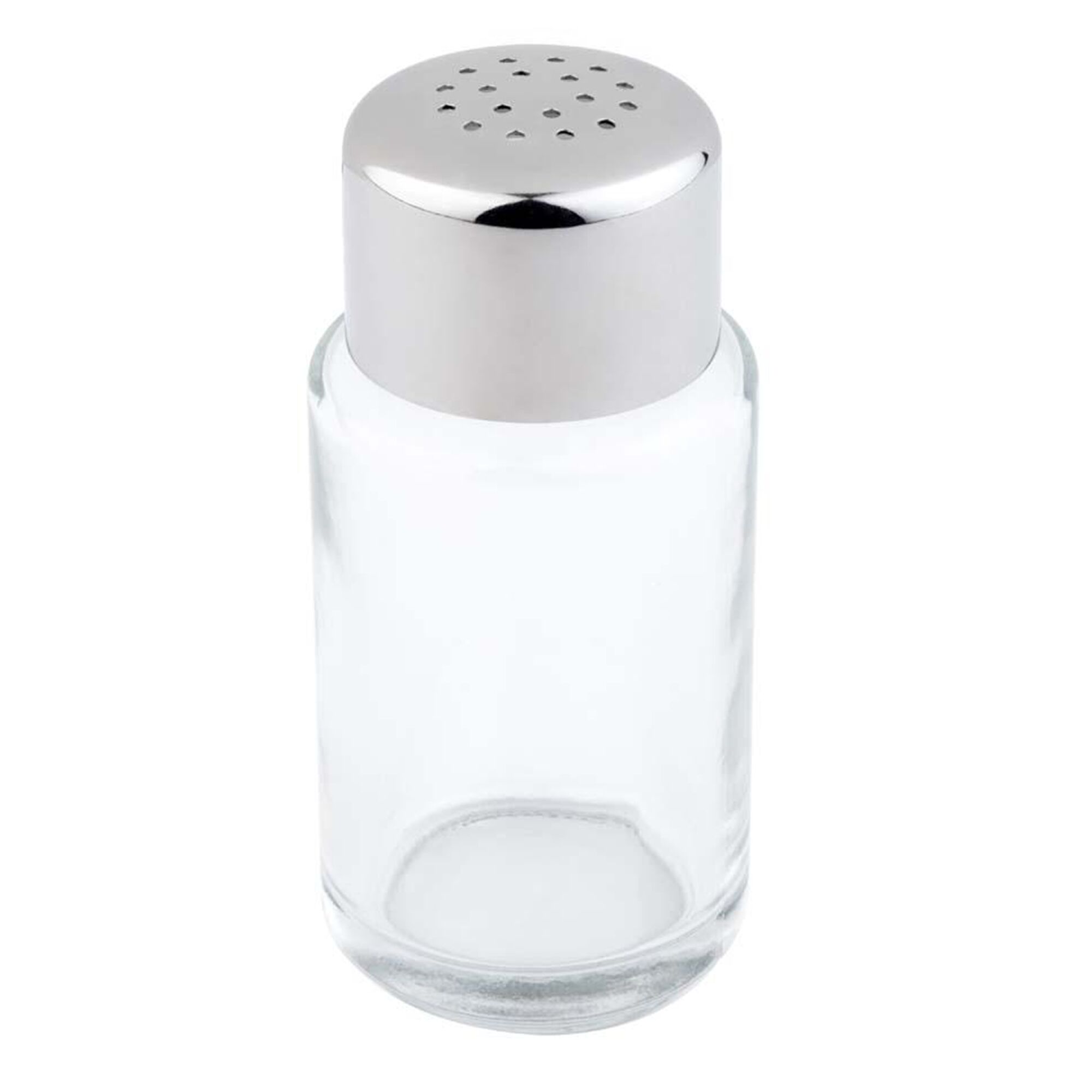 (6 pcs) Salière & Poivrière - grain fin - Hauteur: 90mm - Verre - acier inoxydable - Mat