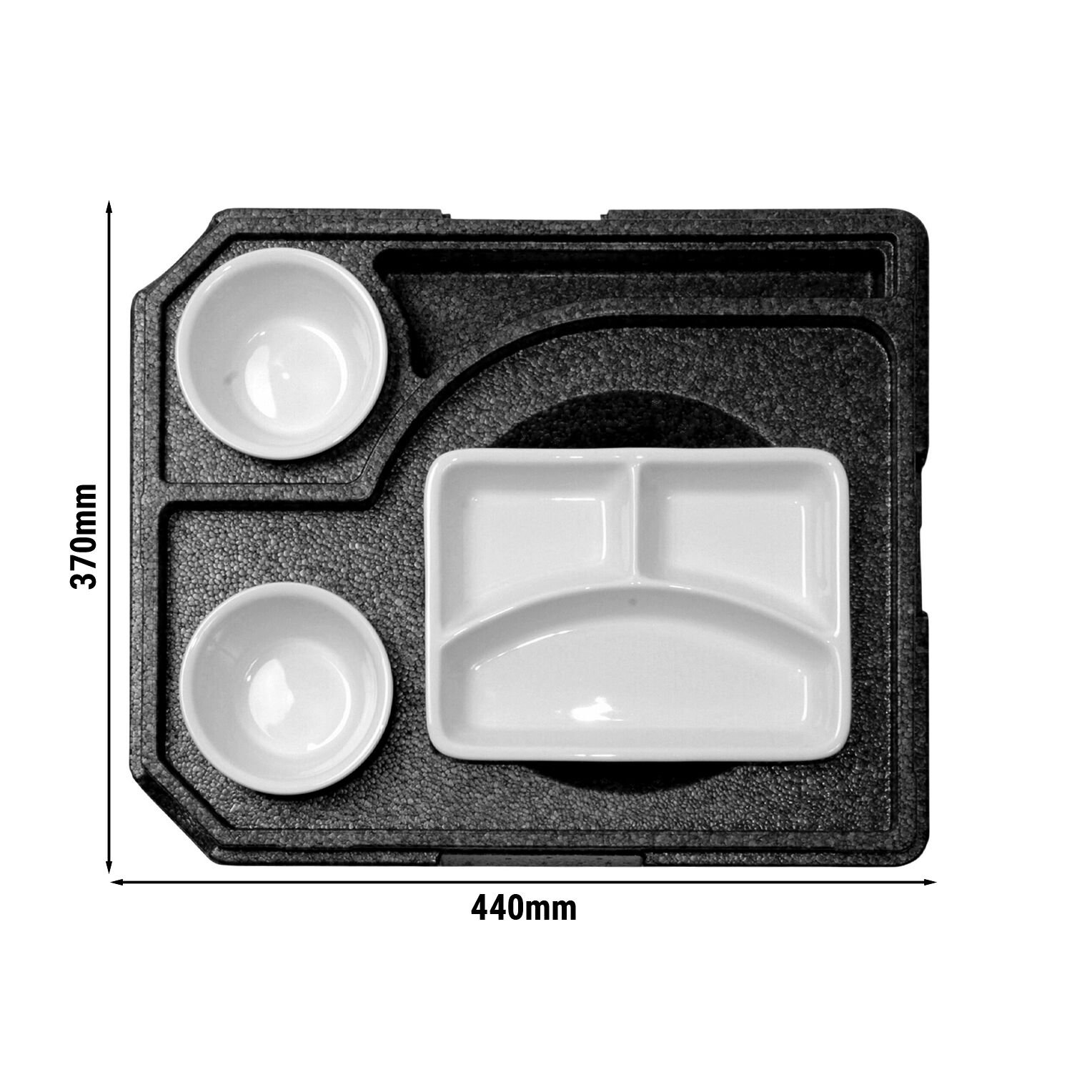 (10 pièces) THERMO FUTURE BOX | Boîte isotherme DINNER +2 - Noir