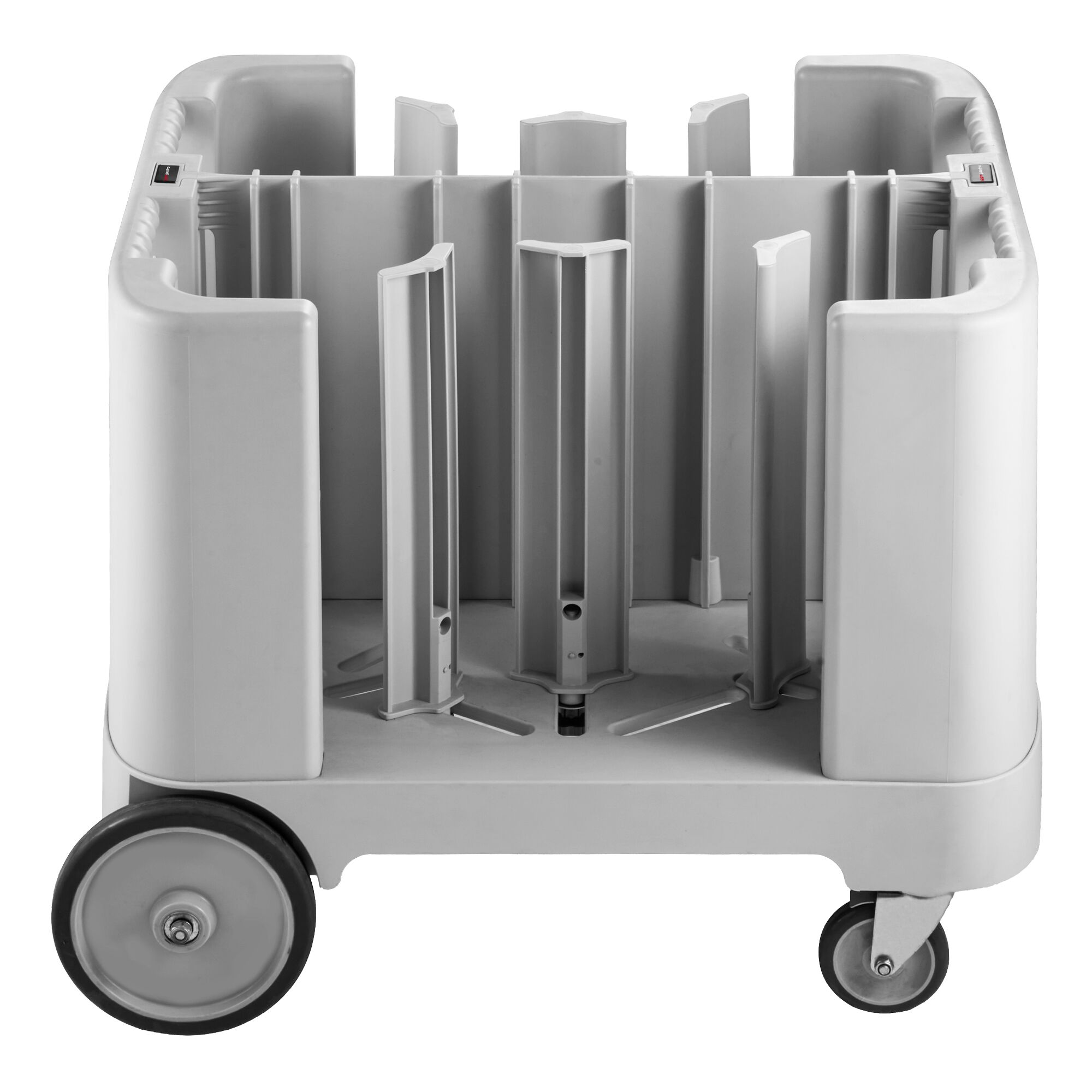 Chariot porte-assiettes - 963mm - avec roulettes & 6 cloisons de séparation réglables - 405 assiettes - Polyéthylène