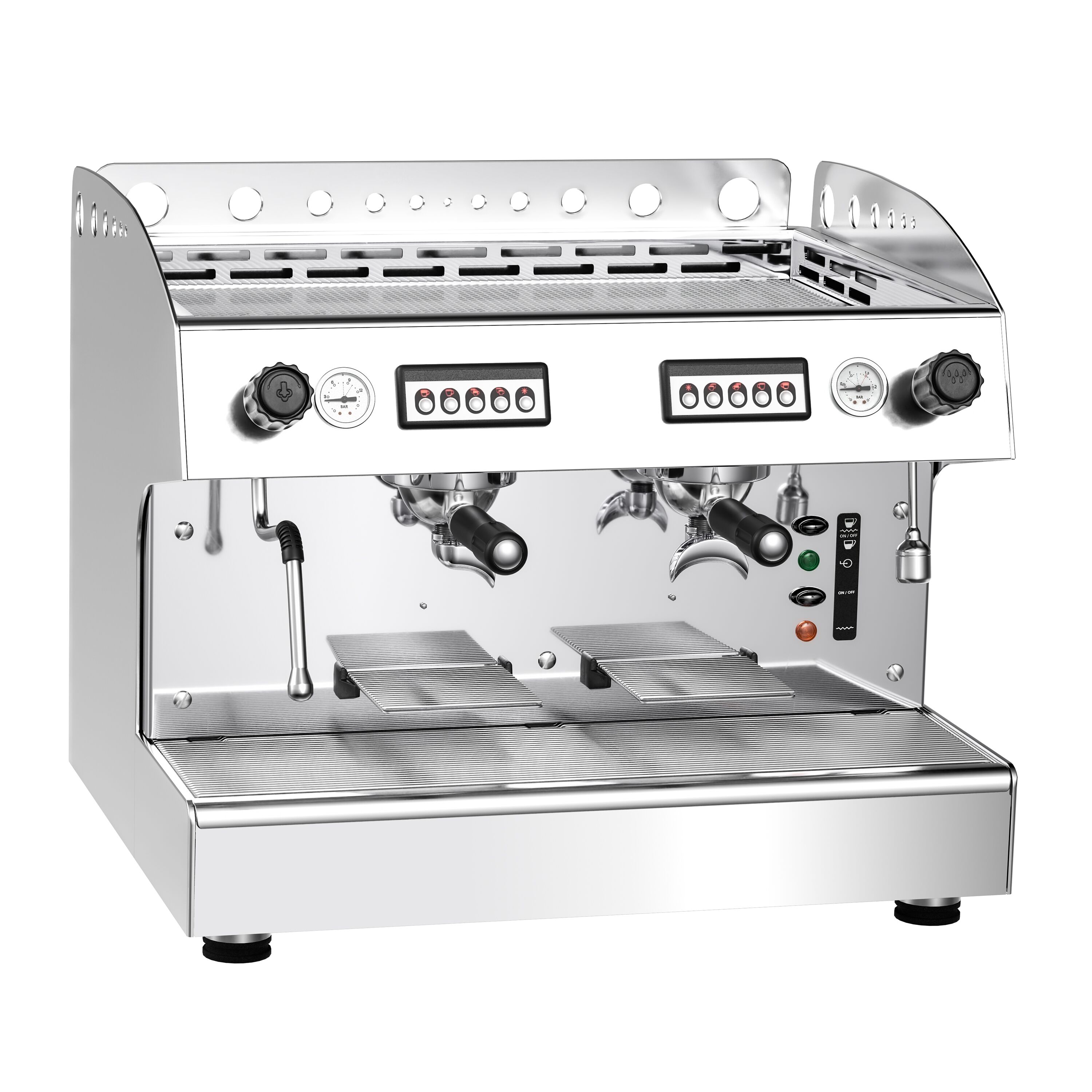 Machine à café porte-filtre – 2 groupes – avec système de préinfusion inclus