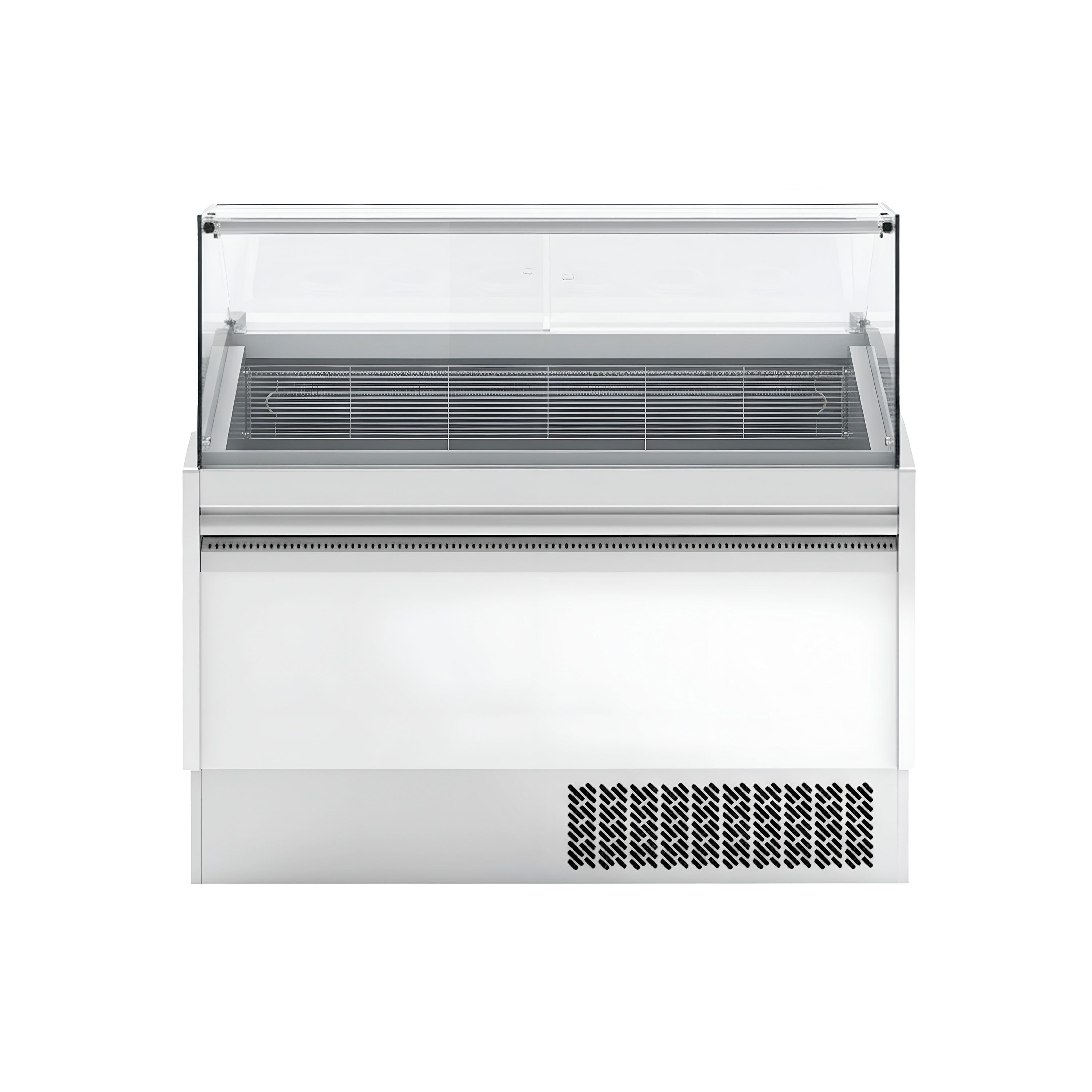 Vitrine à glace LEVI – 1310 mm – refroidissement statique – pour 7+7 bacs à glace de 5 litres – Blanc