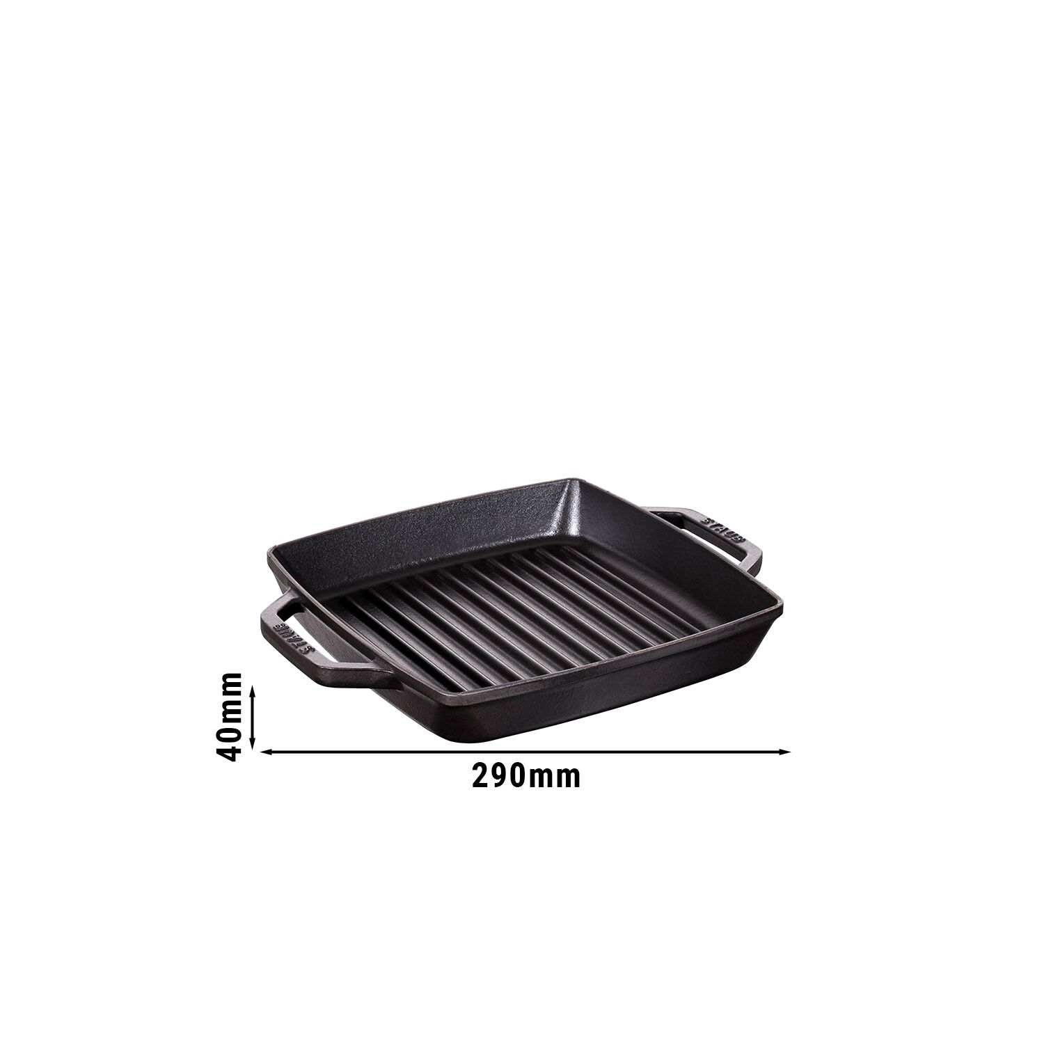 STAUB | GRILL PANS - Poêle à griller - 230x230mm - Fonte - Noir
