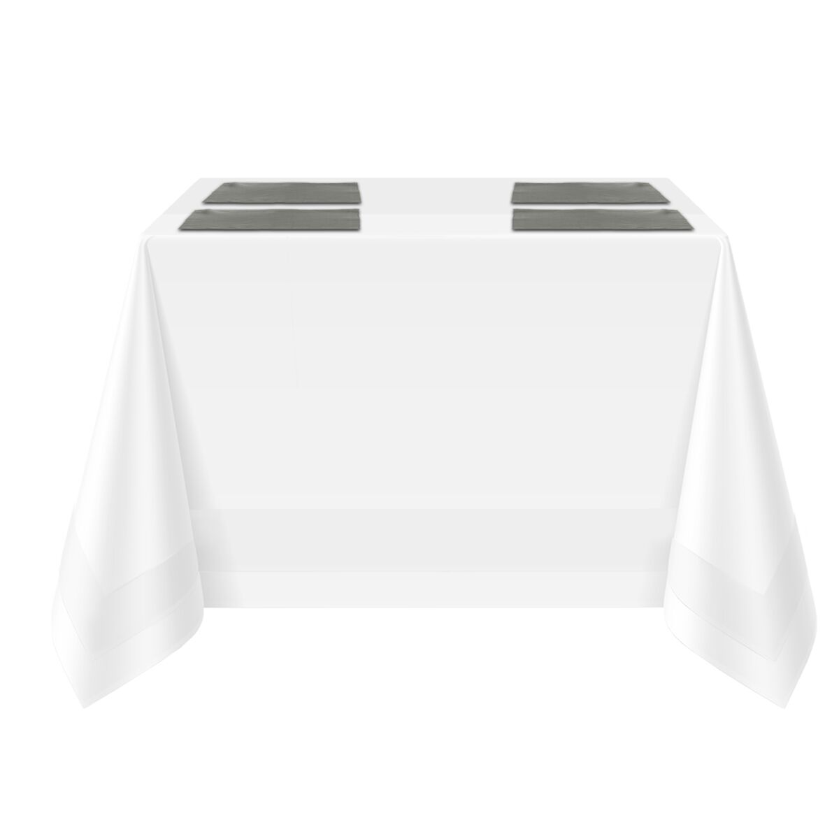 (50 pcs) Set de table papier damassé Porto Diamant - Jetable - 30x45cm - Platingrau