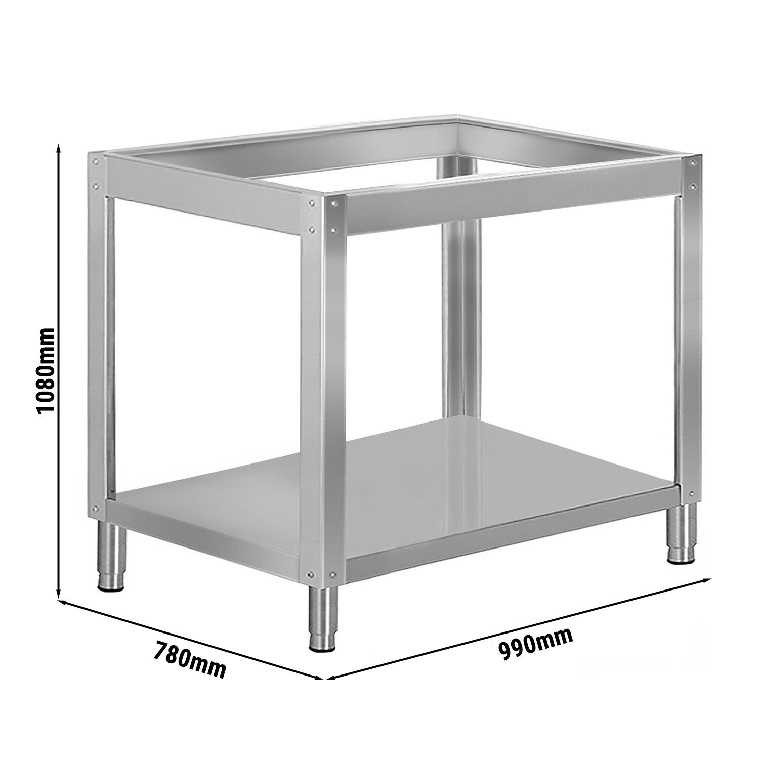 Support pour four à pizza - 990x780x1080mm - Inox - compatible avec PEP44, PEP44D & PEP44TC