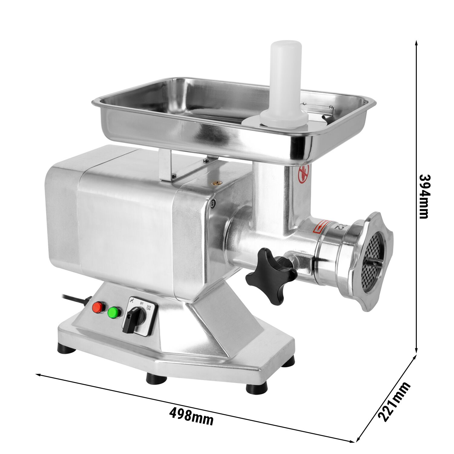 Maszynka do mielenia mięsa nr 22 - 220kg/h - 1,1kW - sitko 4,5mm; 8mm - 230V