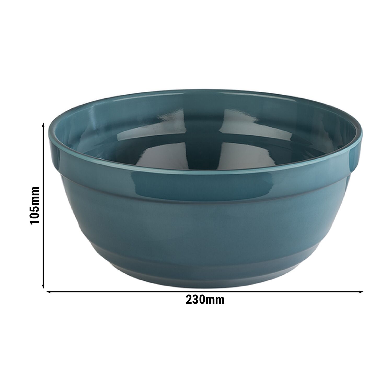 (6 pcs) Coupe - EMMA - Mélamine - 2,3L - Ø 230mm - Profondeur : 105mm - Bleu