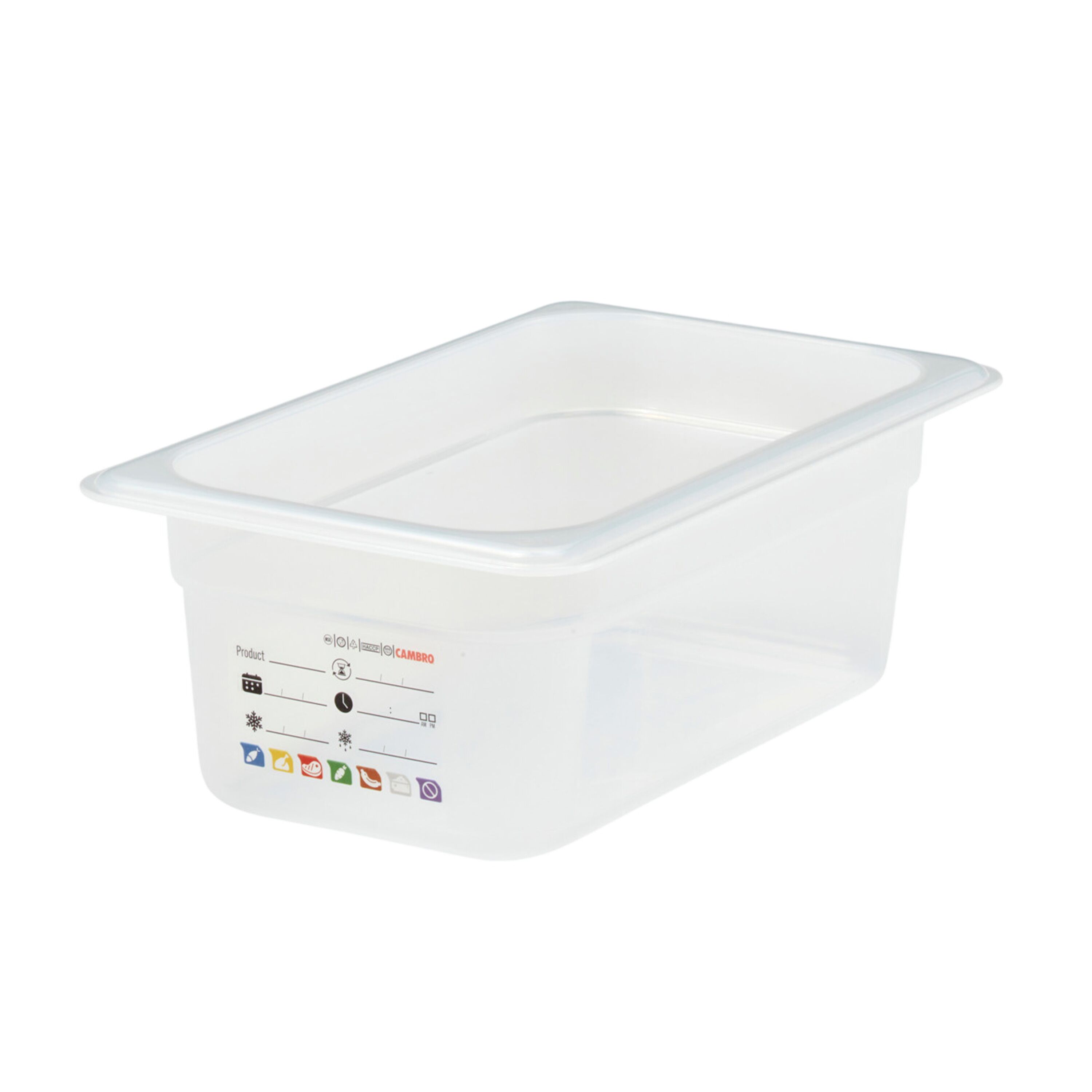 (6 pièces) CAMBRO | SafeTrak - Récipients en polypropylène GN 1/4 - laiteux - Hauteur : 100mm