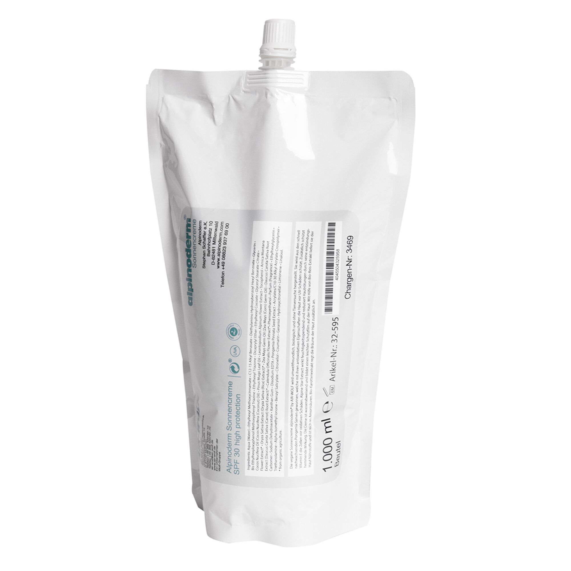 AIR-WOLF | Crème solaire avec SPF 30 – 1000 ml – Sachet
