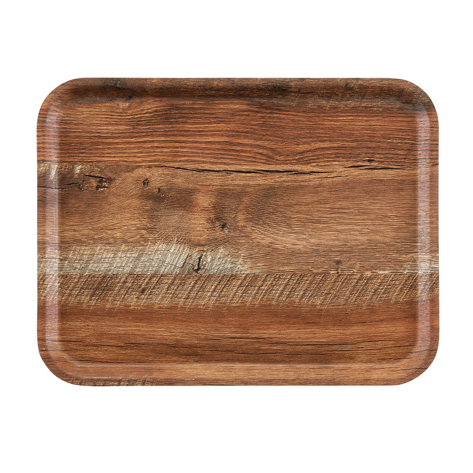 (24 Stück) CAMBRO | MADEIRA - Schichtstofftablett - rechteckig - 330x430mm - Holzoptik - Eiche braun