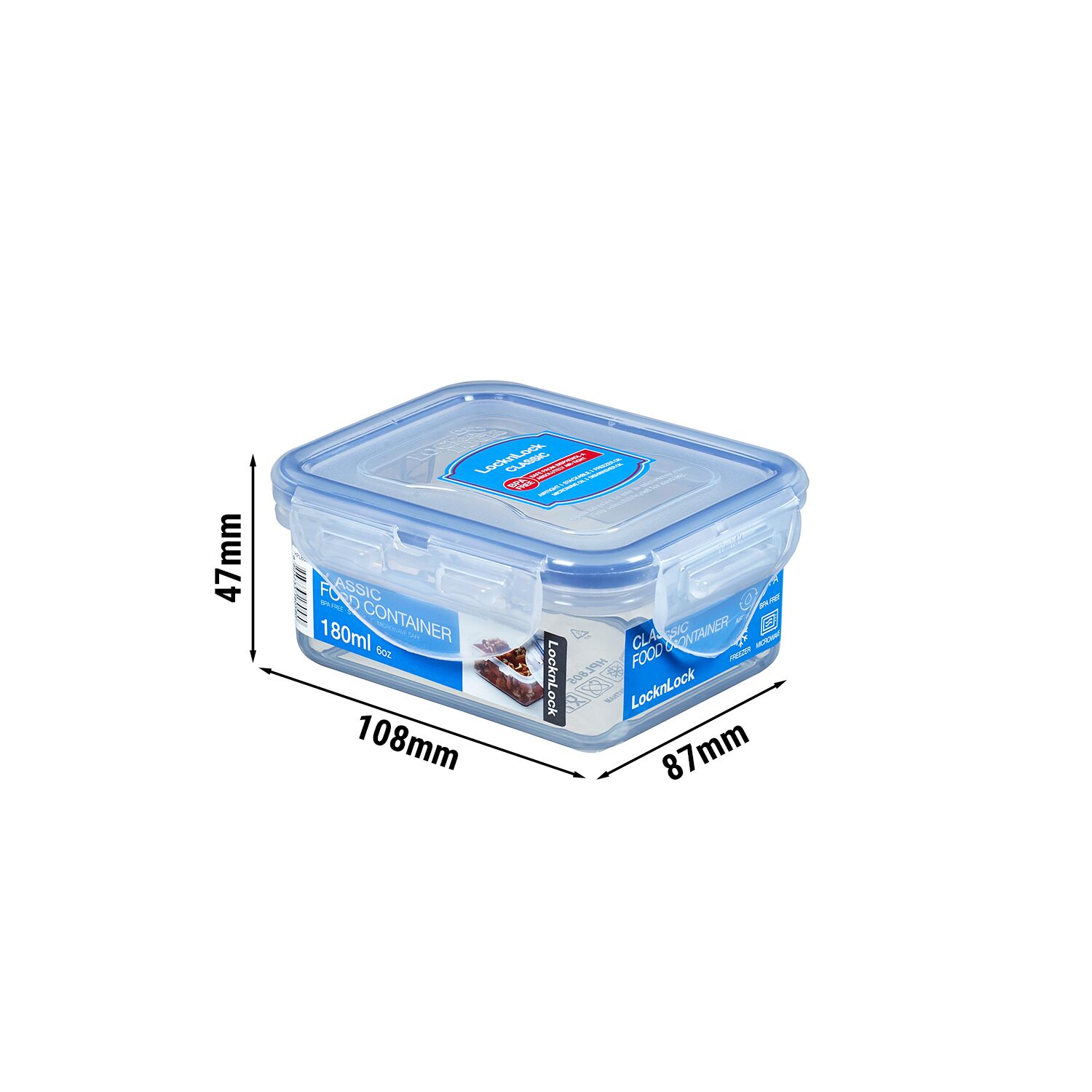 (12 pièces) LocknLock | Boîte multifonction Classic – 180 ml – transparent