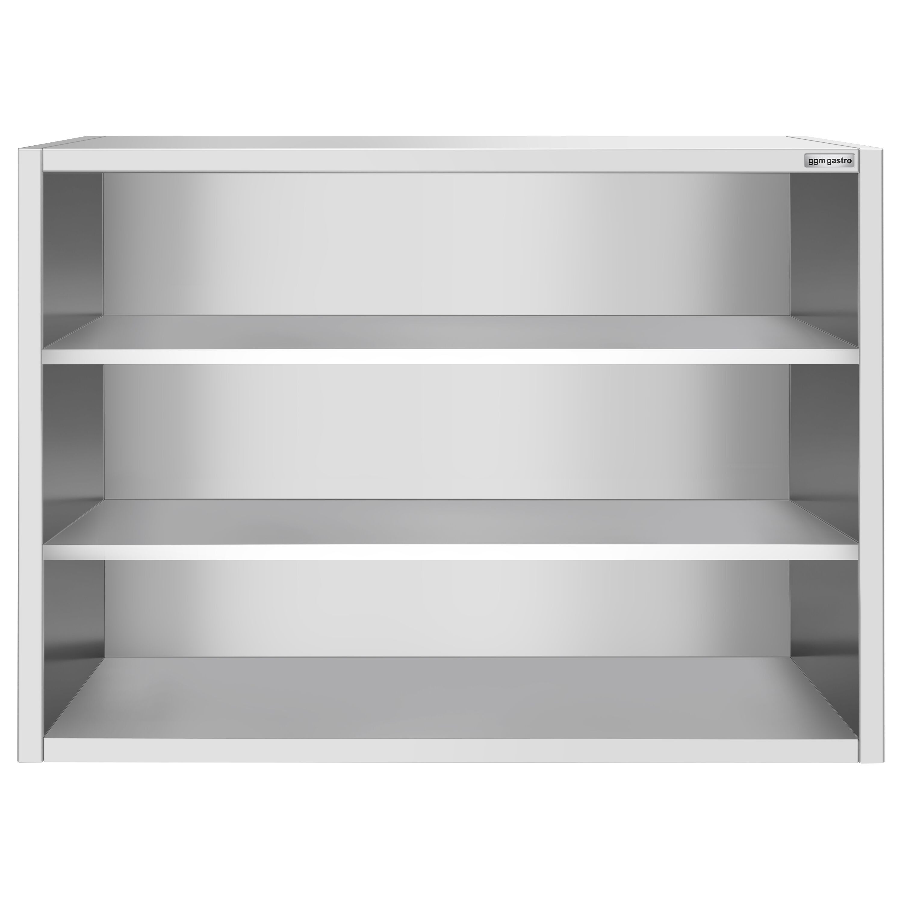 Armoire murale en acier inoxydable PREMIUM - 1400x400mm - sans portes (ouvert) - 1000mm de haut