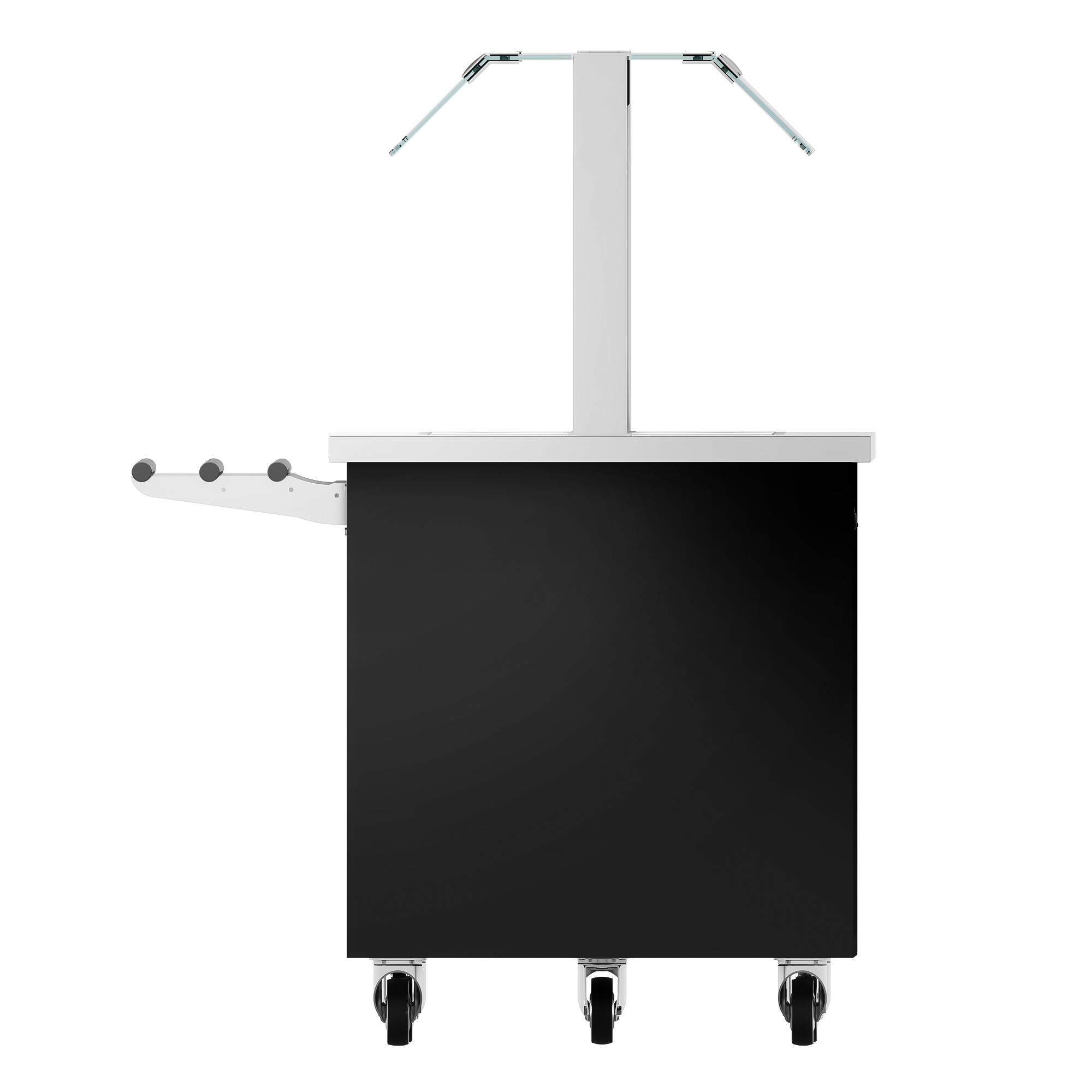 Buffet réfrigéré DANZIG - 1900mm - 5 bacs GN 1/1 - avec Glissière pour plateaux - Noir
