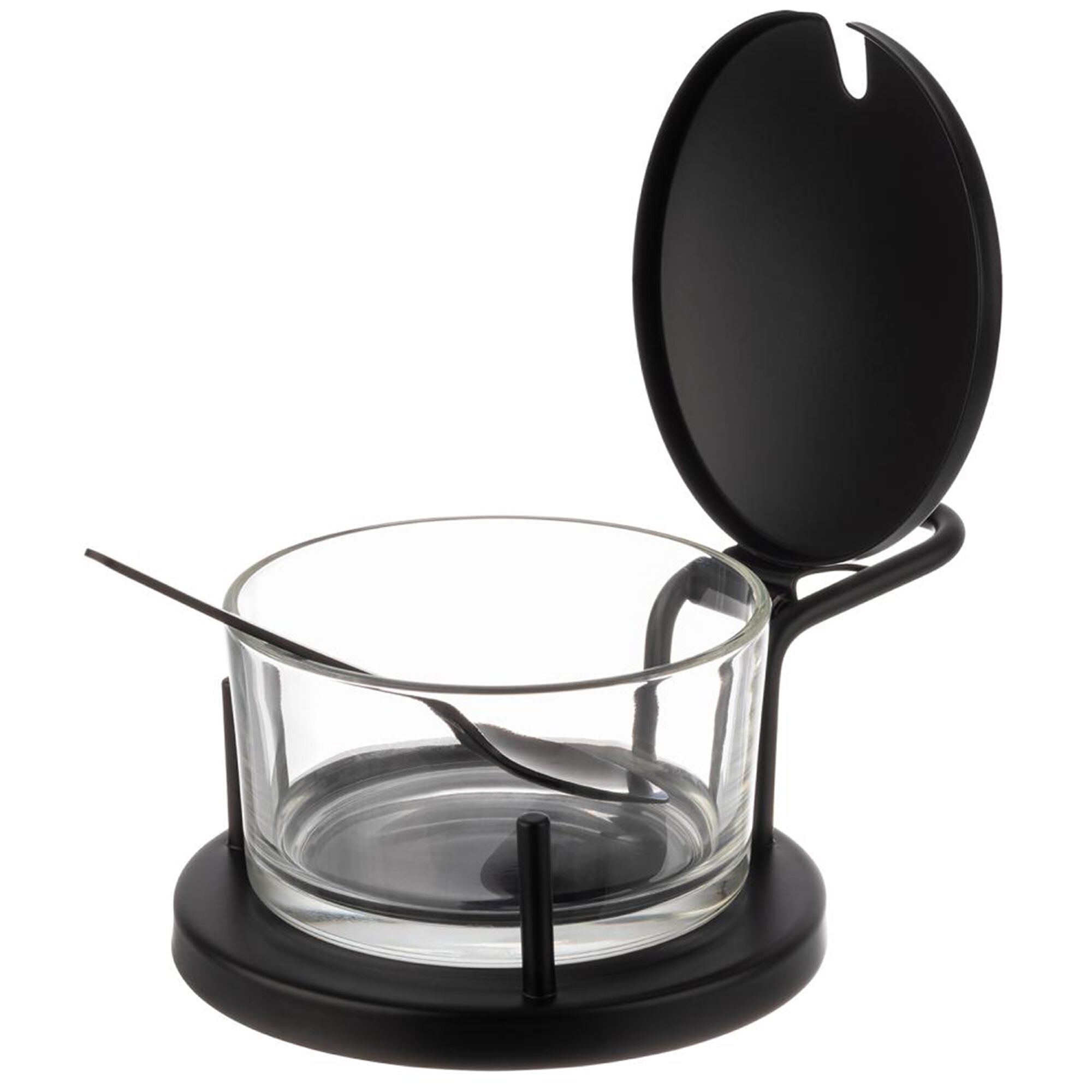 (6 stuks) Kaasbakje (Parmezaan) CLASSIC - 180ml - incl. lepel - Zwart - Mat