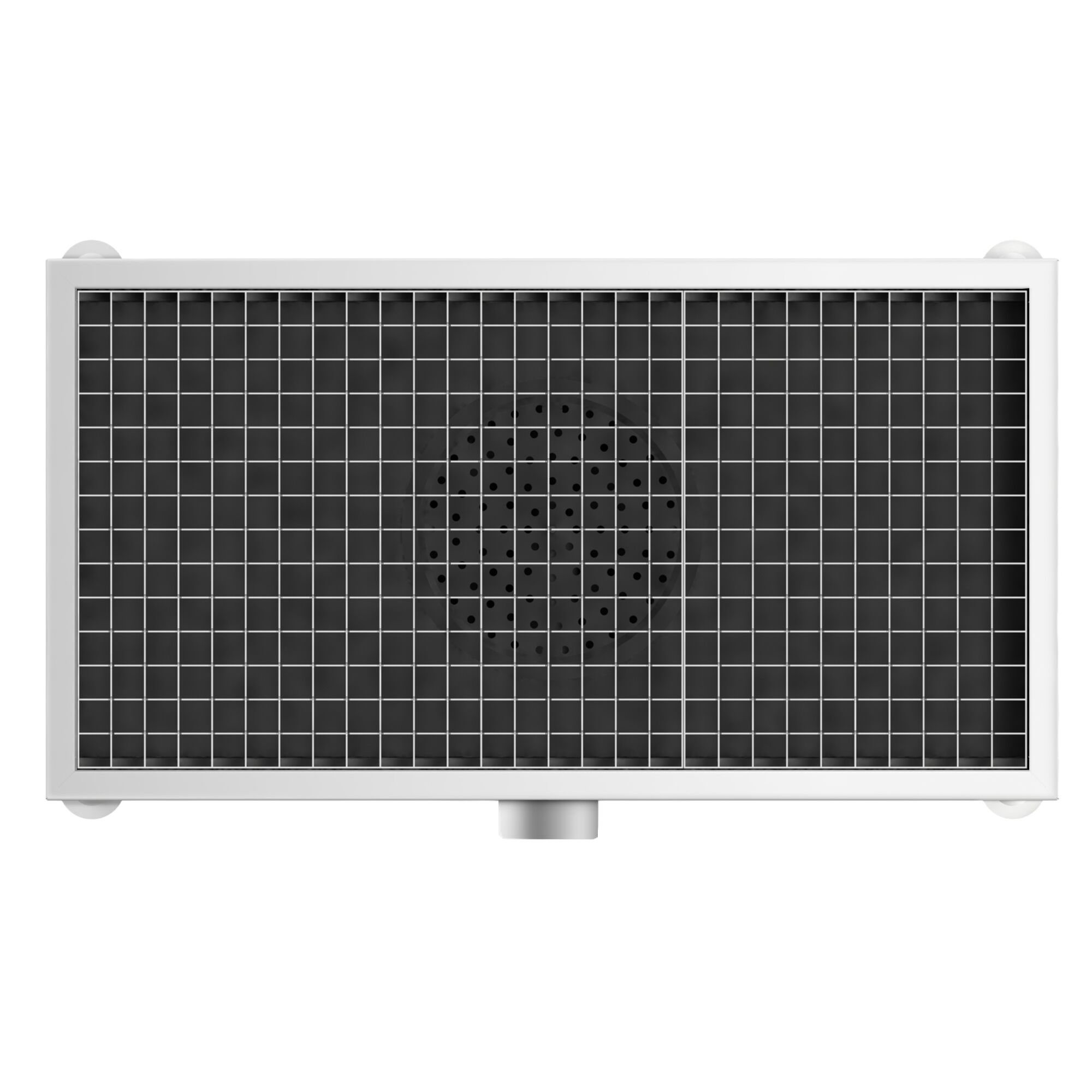 Caniveau de sol en acier inoxydable - 750x400mm - sortie horizontale Ø70mm
