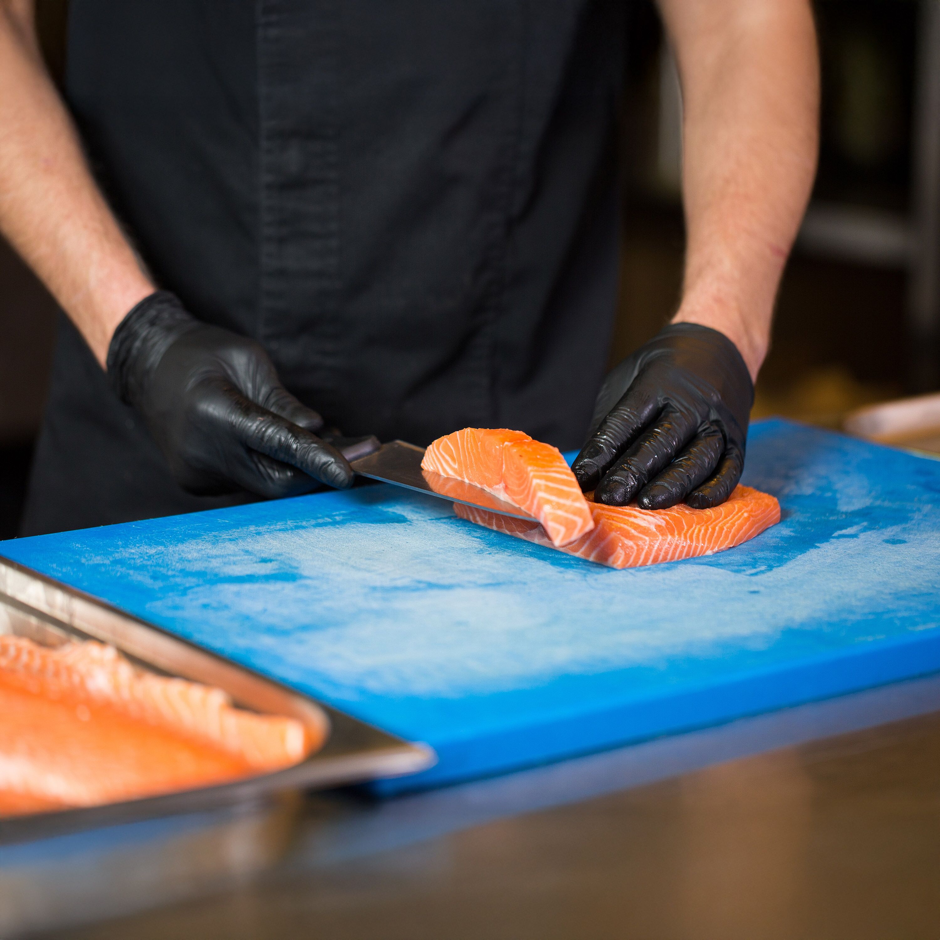 Planche à découper - 250x400mm - Épaisseur: 20mm - Conforme HACCP - Polyéthylène - Bleu
